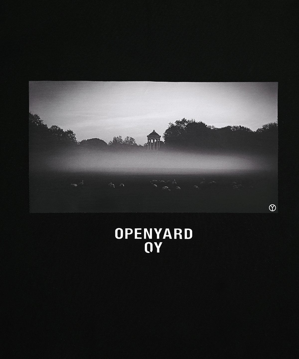 오픈야드(오와이)(OPENYARD(OY)) SILENCE FIELD COVER STITCH T-BLACK