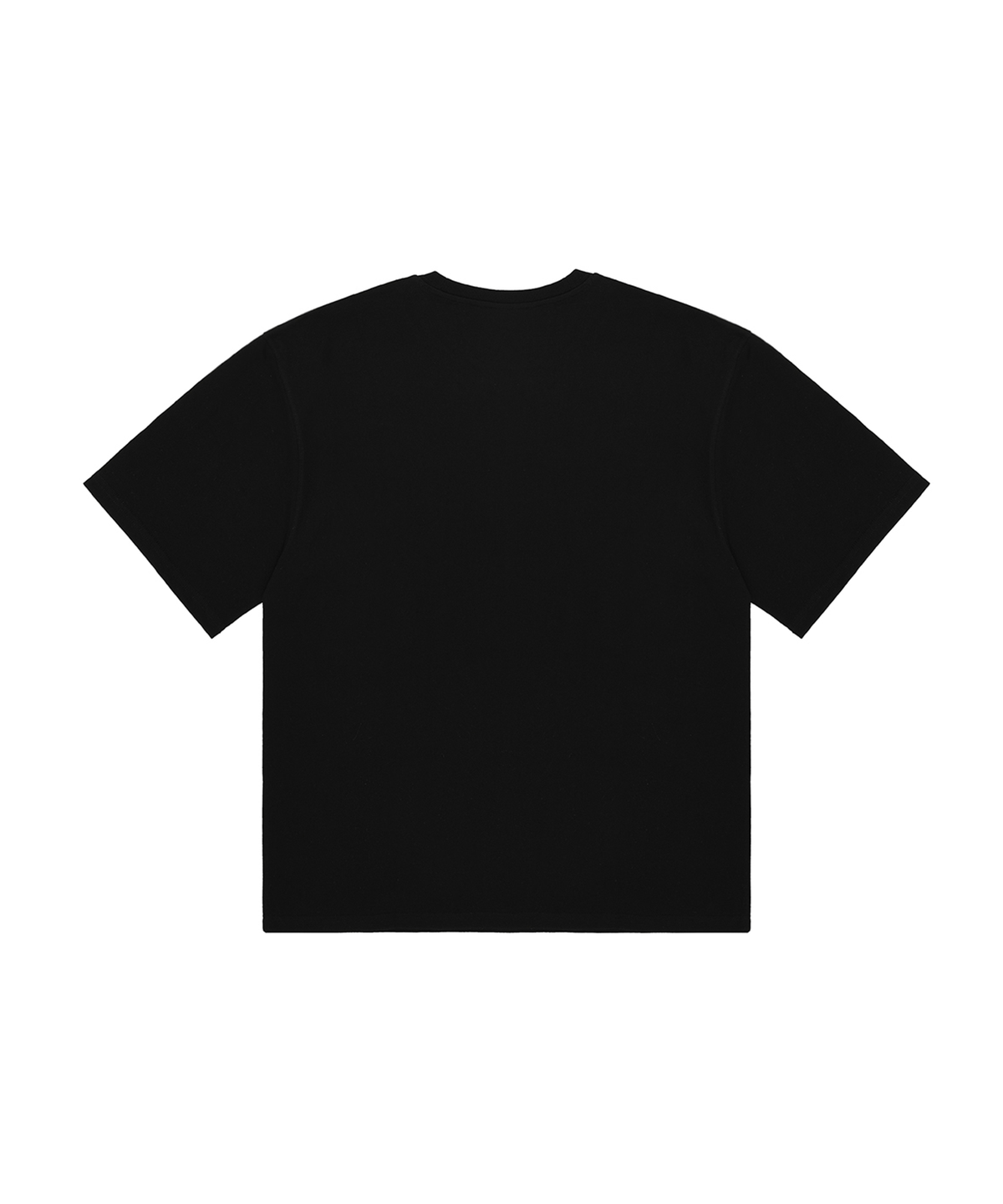 오픈야드(오와이)(OPENYARD(OY)) ROUND NECK ZIPPER LOGO T-BLACK