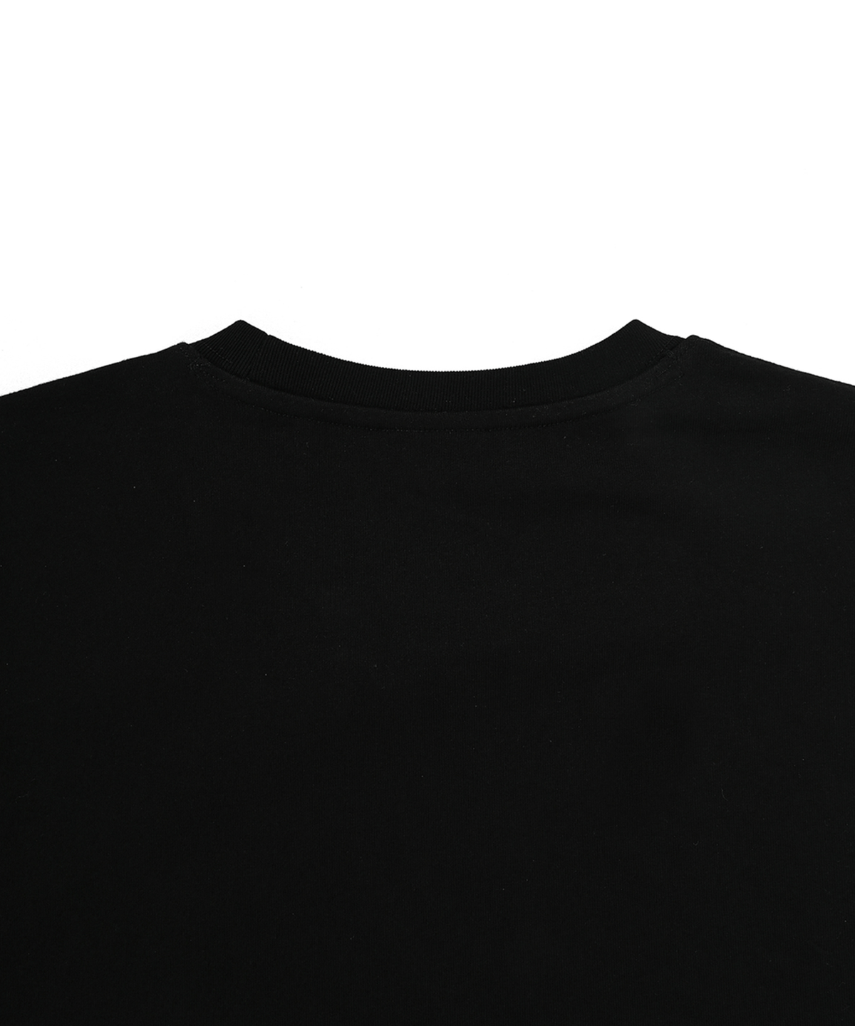 오픈야드(오와이)(OPENYARD(OY)) ROUND NECK ZIPPER LOGO T-BLACK