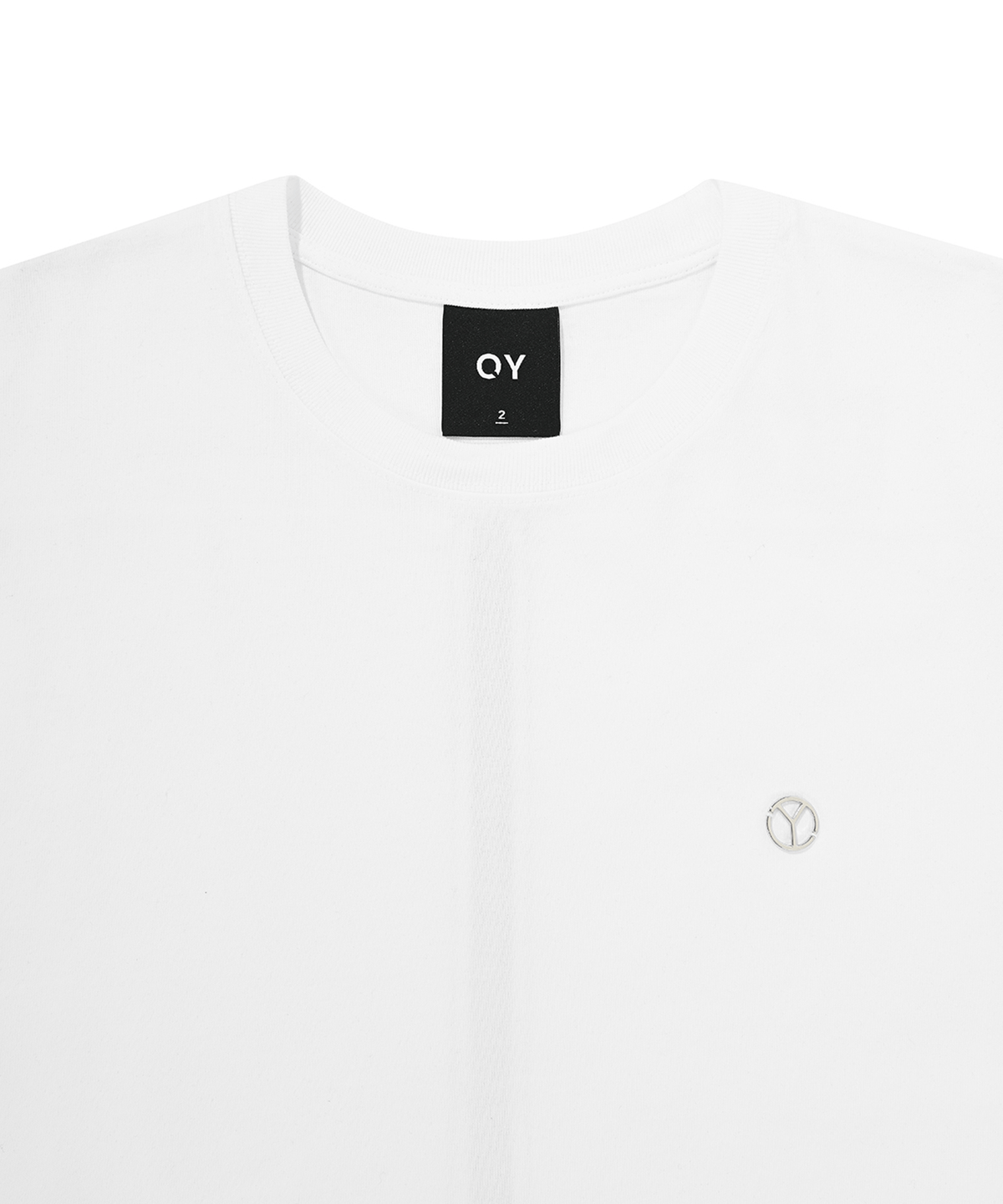 오픈야드(오와이)(OPENYARD(OY)) BACK METAL ZIPPER LOGO T-WHITE