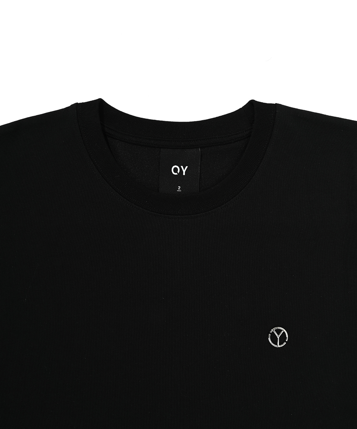 오픈야드(오와이)(OPENYARD(OY)) BACK METAL ZIPPER LOGO T-BLACK