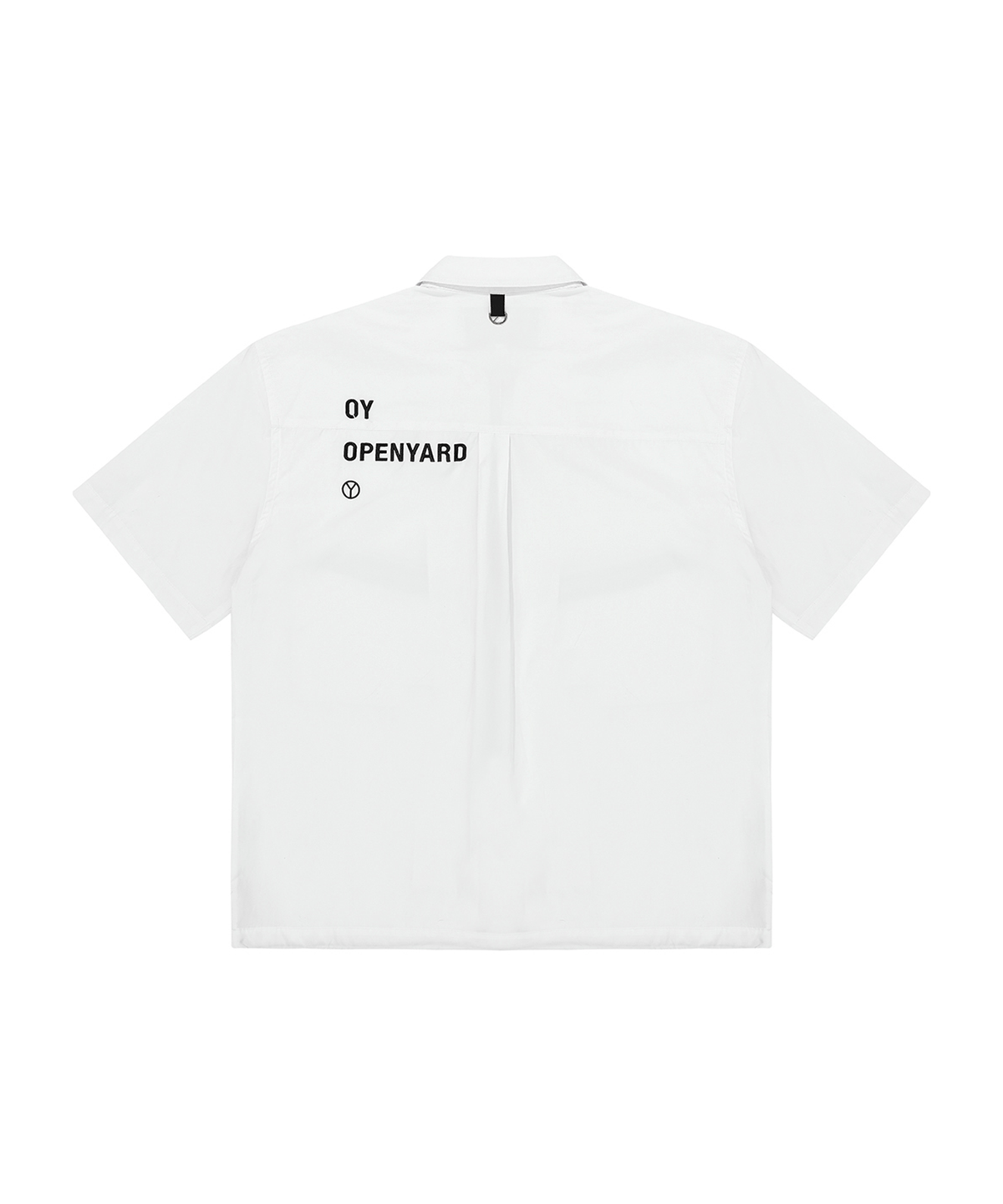 오픈야드(오와이)(OPENYARD(OY)) V ZIPPER POCKETS HALF SHIRTS-WHITE