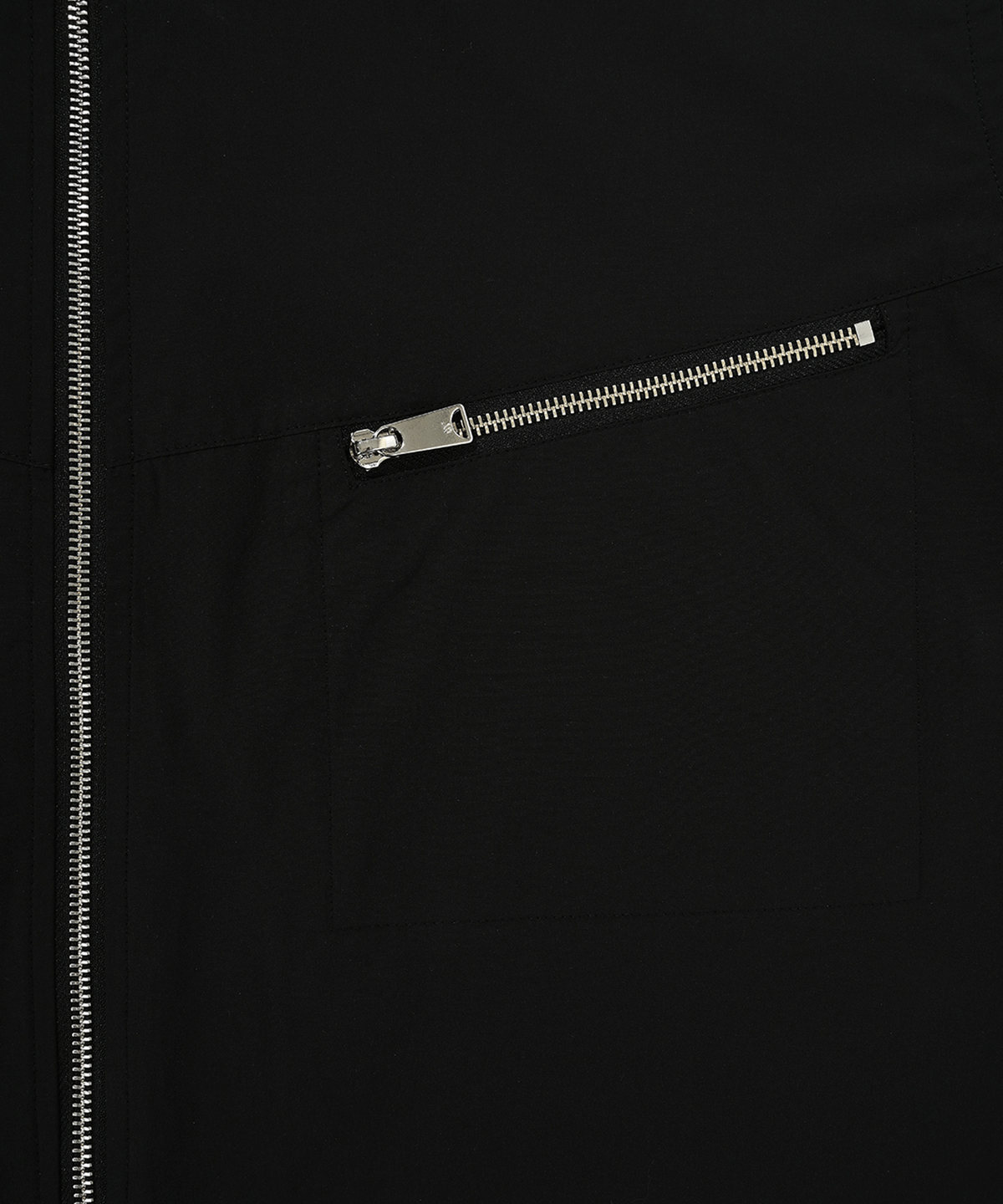 오픈야드(오와이)(OPENYARD(OY)) V ZIPPER POCKETS HALF SHIRTS-BLACK