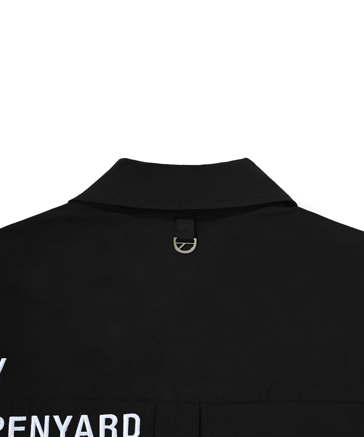오픈야드(오와이)(OPENYARD(OY)) V ZIPPER POCKETS HALF SHIRTS-BLACK