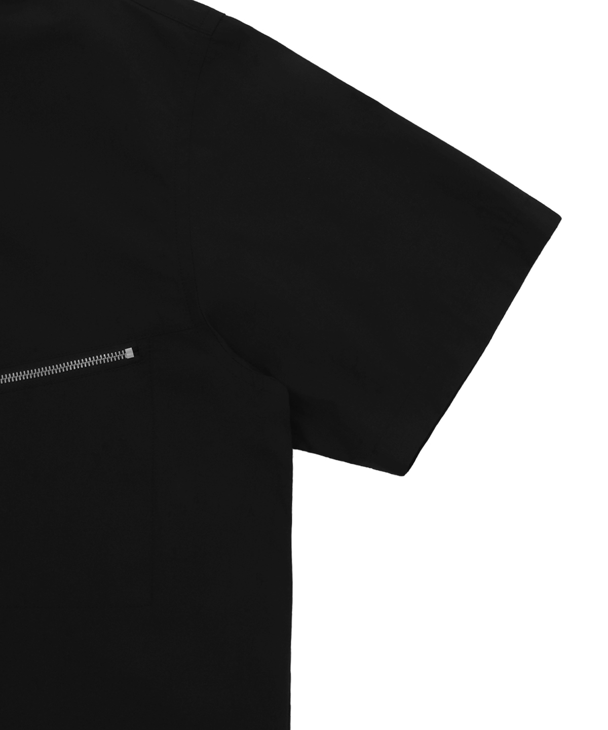 오픈야드(오와이)(OPENYARD(OY)) V ZIPPER POCKETS HALF SHIRTS-BLACK