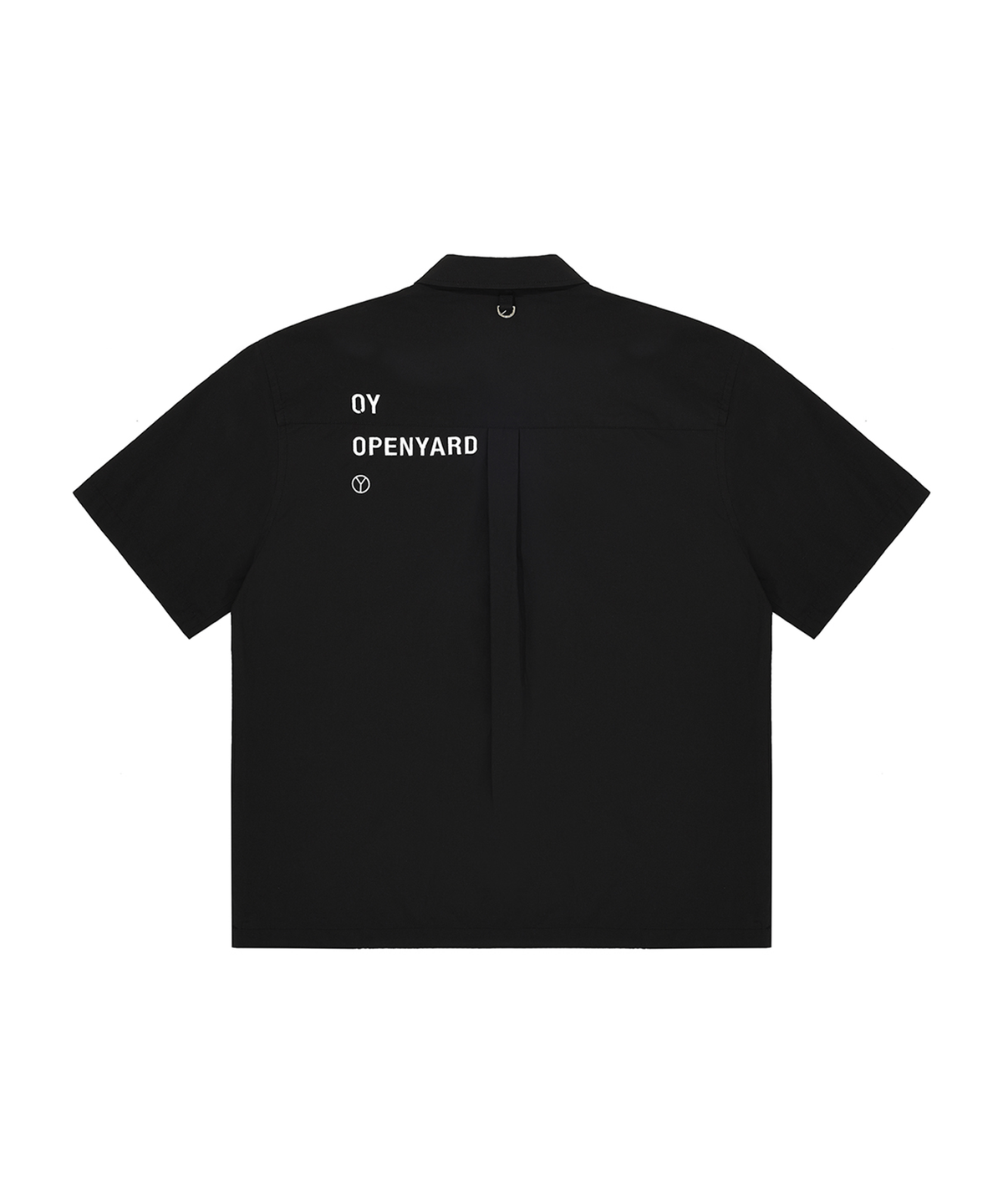 오픈야드(오와이)(OPENYARD(OY)) V ZIPPER POCKETS HALF SHIRTS-BLACK
