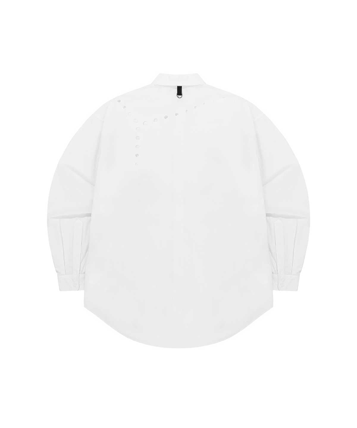 오픈야드(오와이)(OPENYARD(OY)) BACK ROUND CUT-OUT SHIRTS-WHITE
