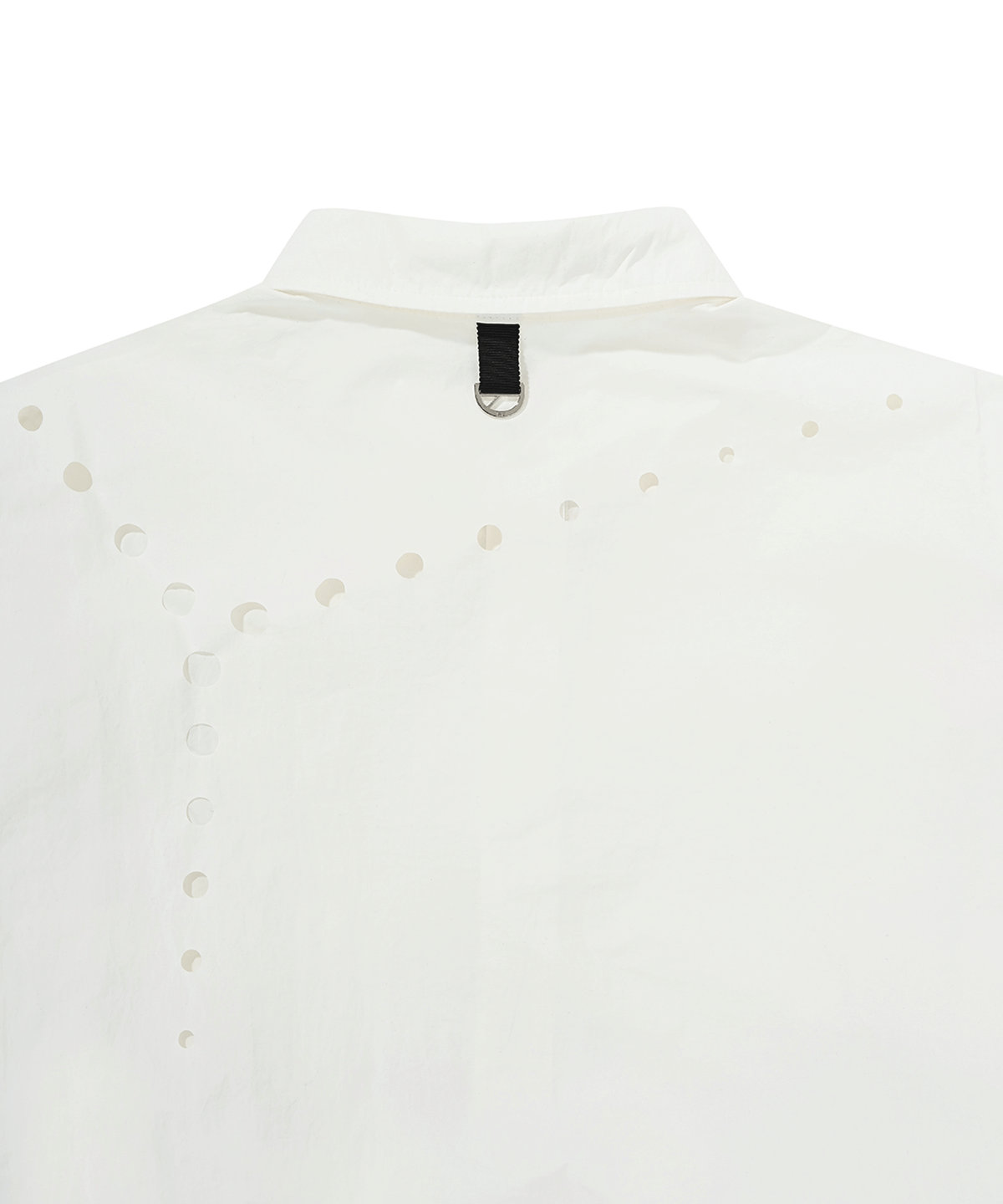 오픈야드(오와이)(OPENYARD(OY)) BACK ROUND CUT-OUT SHIRTS-WHITE