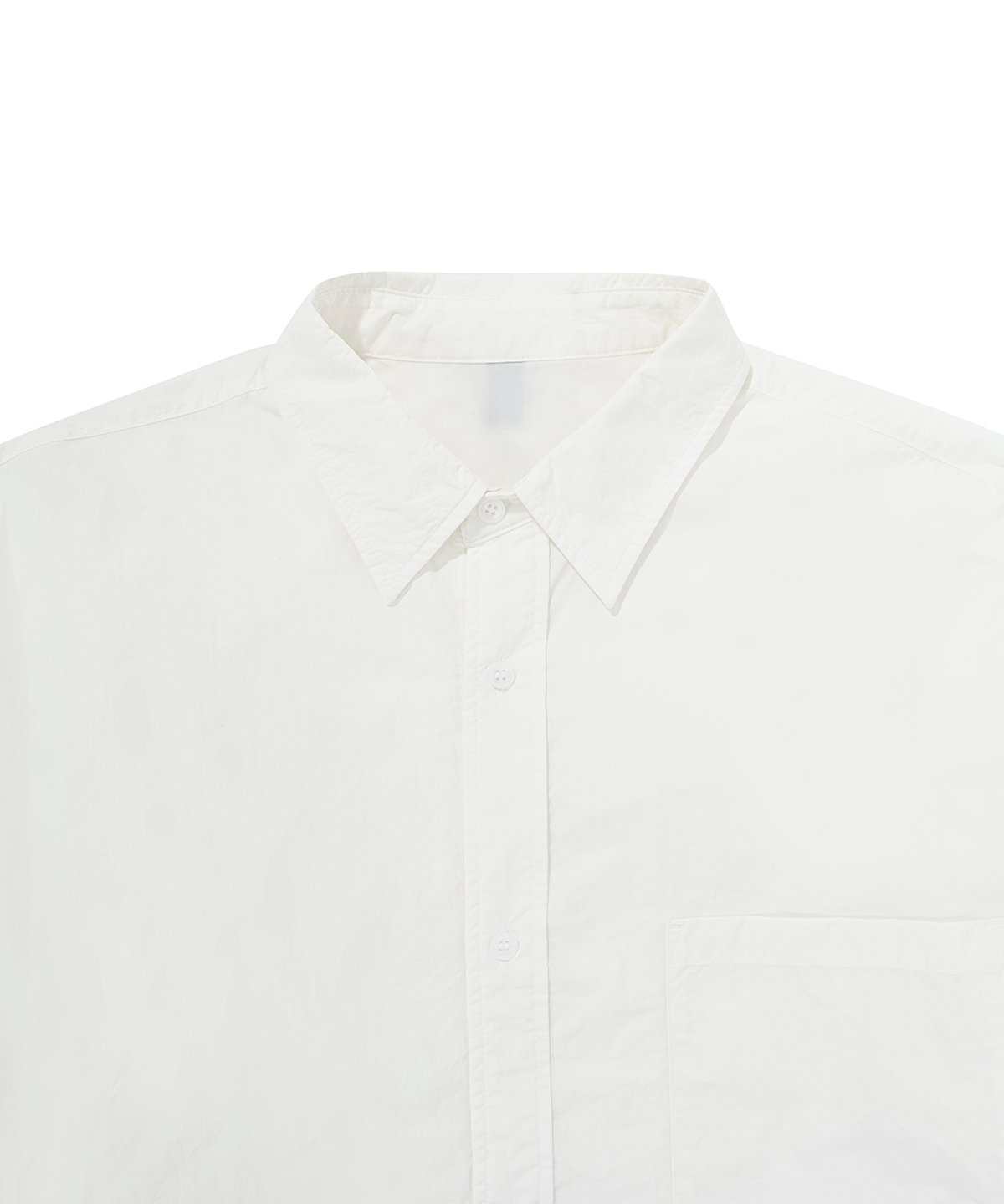오픈야드(오와이)(OPENYARD(OY)) BACK ROUND CUT-OUT SHIRTS-WHITE