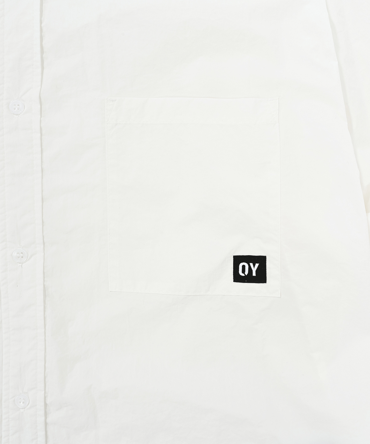 오픈야드(오와이)(OPENYARD(OY)) BACK ROUND CUT-OUT SHIRTS-WHITE