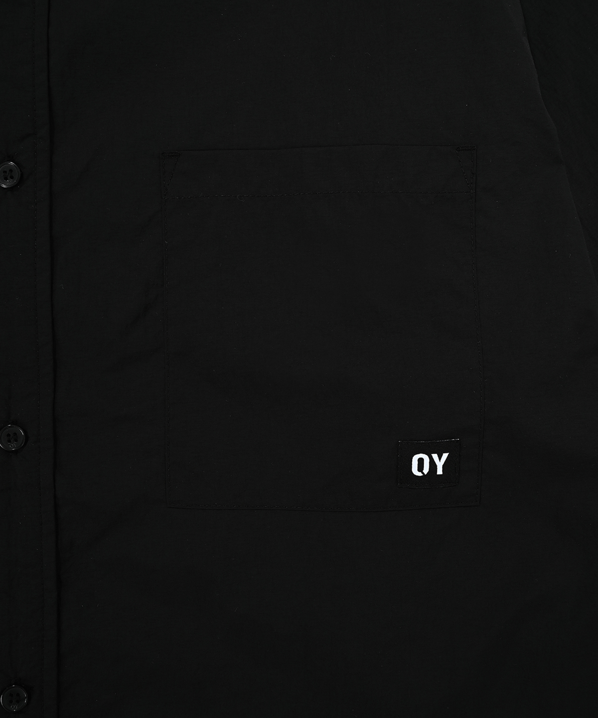 오픈야드(오와이)(OPENYARD(OY)) BACK ROUND CUT-OUT SHIRTS-BLACK