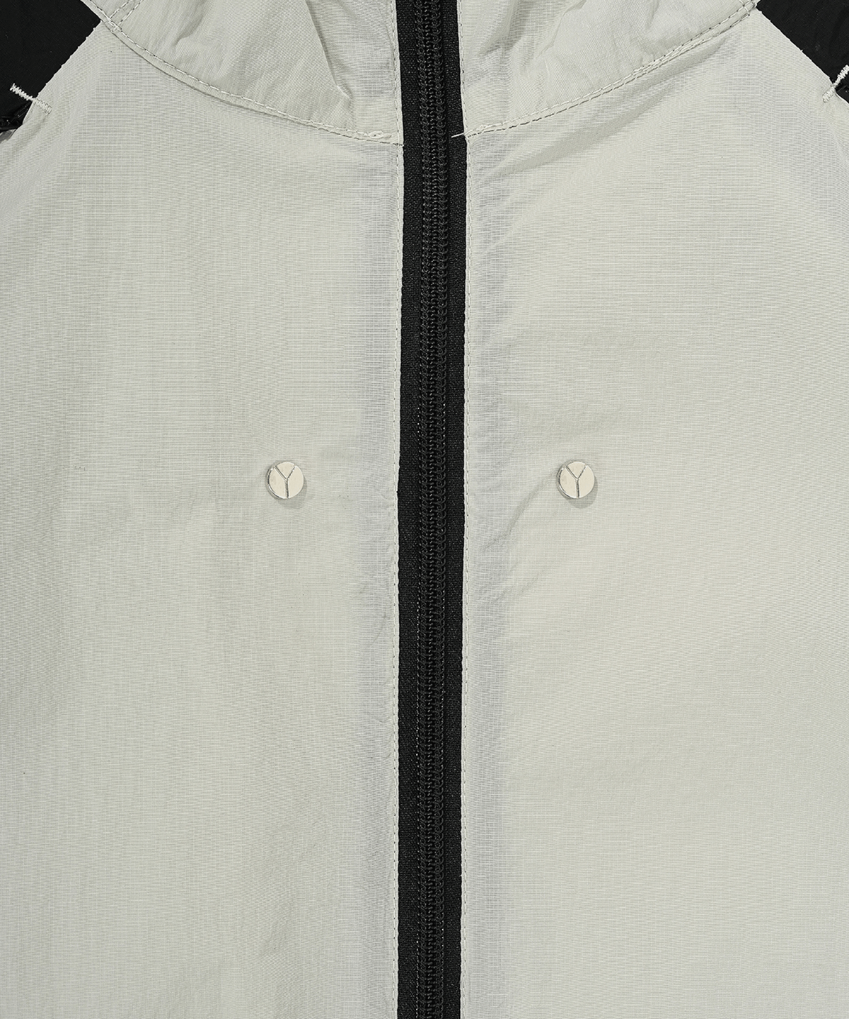 오픈야드(오와이)(OPENYARD(OY)) CURVED ZIPPER WIND BREAKER JACKET-CREAM