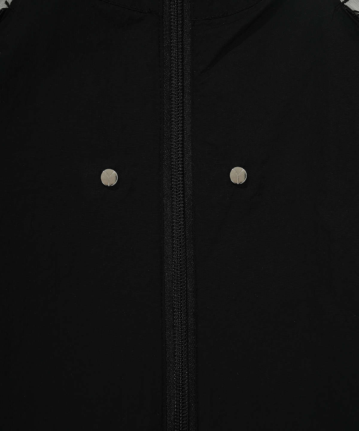 오픈야드(오와이)(OPENYARD(OY)) CURVED ZIPPER WIND BREAKER JACKET-BLACK