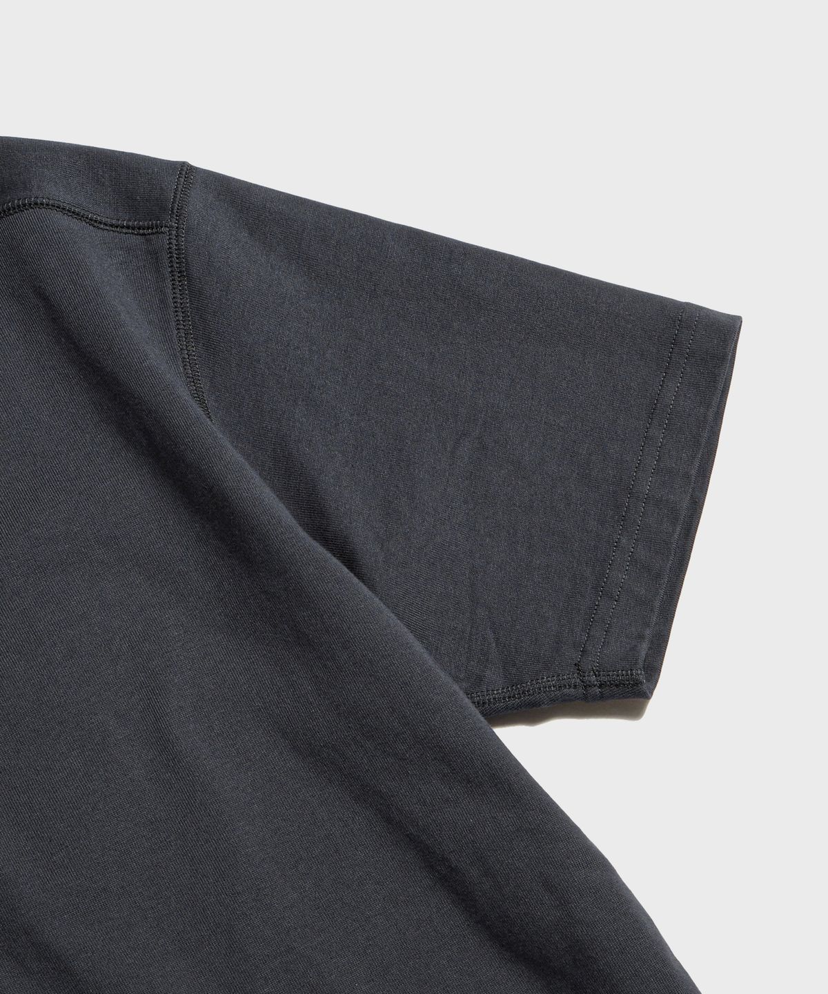 브론슨(BRONSON) 10.6 oz Cotton Short Sleeve Henley Tee Dark Grey