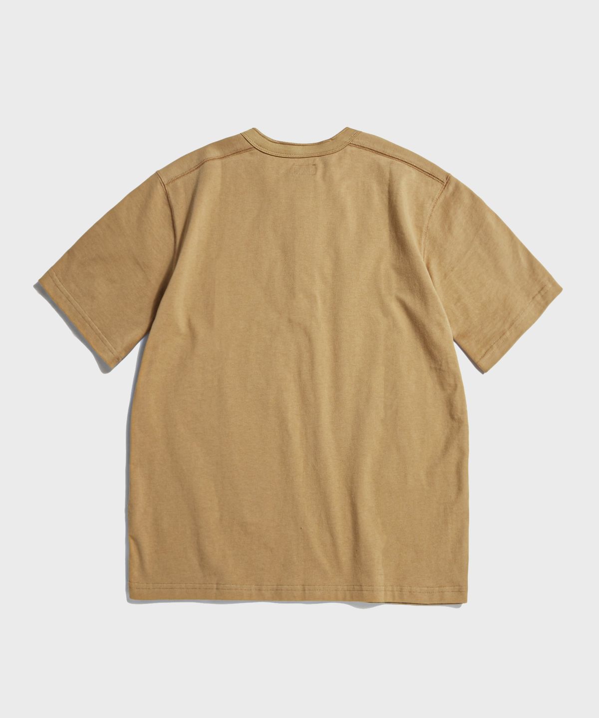 브론슨(BRONSON) 10.6 oz Cotton Short Sleeve Henley Tee Camel