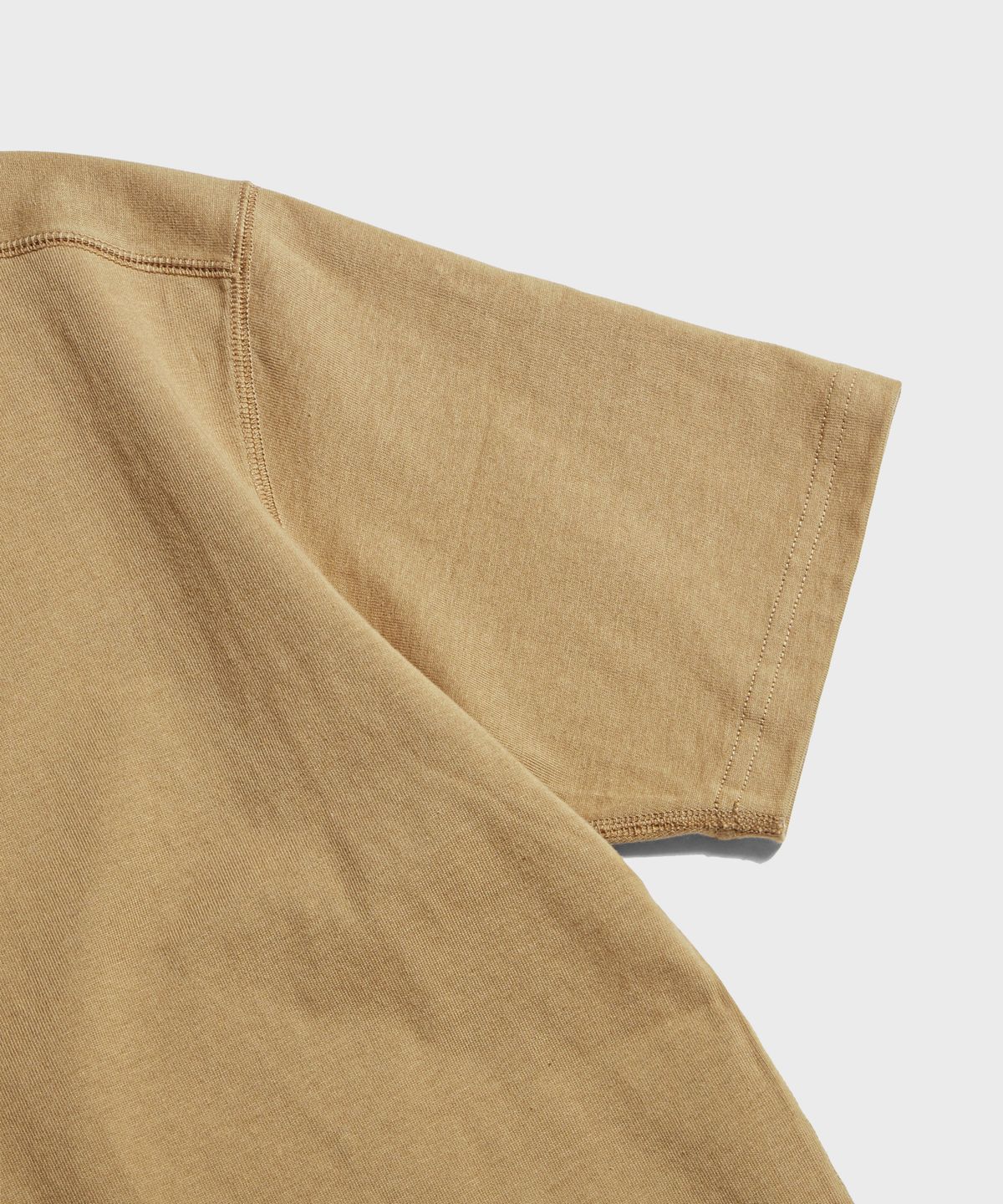 브론슨(BRONSON) 10.6 oz Cotton Short Sleeve Henley Tee Camel