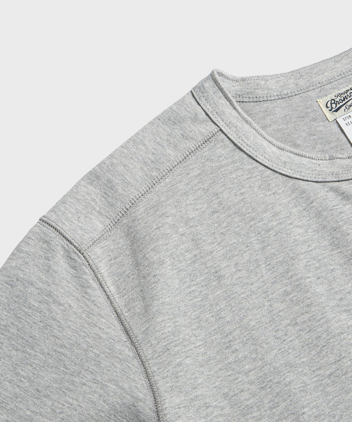 브론슨(BRONSON) 10.6 oz Cotton Short Sleeve Henley Tee Grey