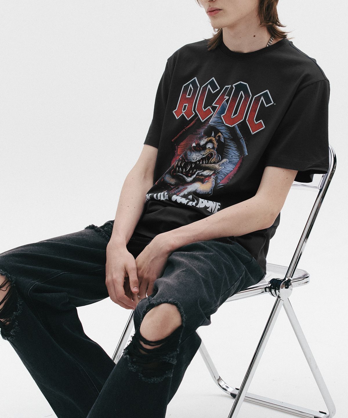 브라바도(BRAVADO) ACDC DOG A BONE 2 BK (BRENT2415)