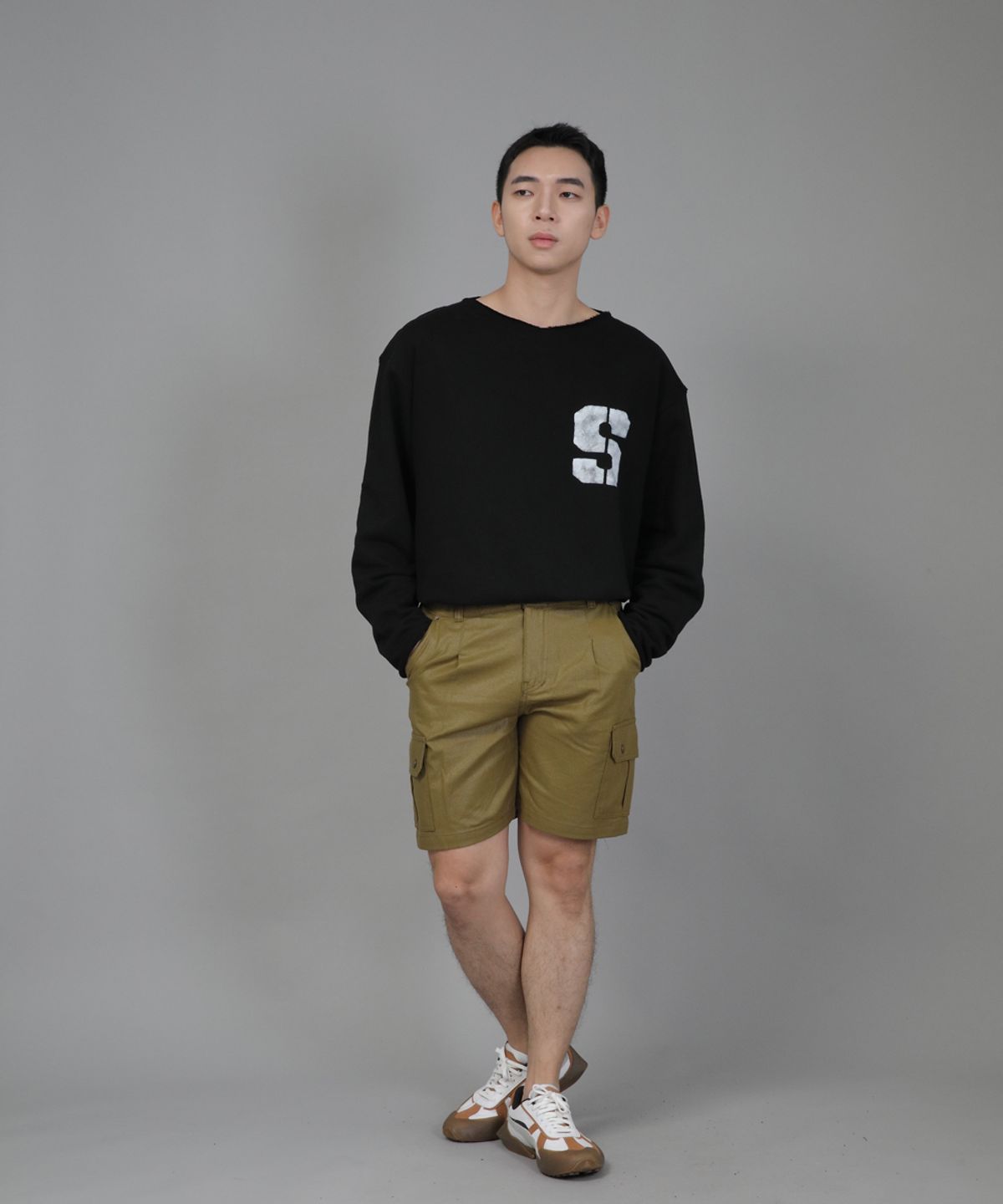 세인트크루(SAINTCREW) 레트로라인 카고쇼츠 RBC-340 코팅 올리브