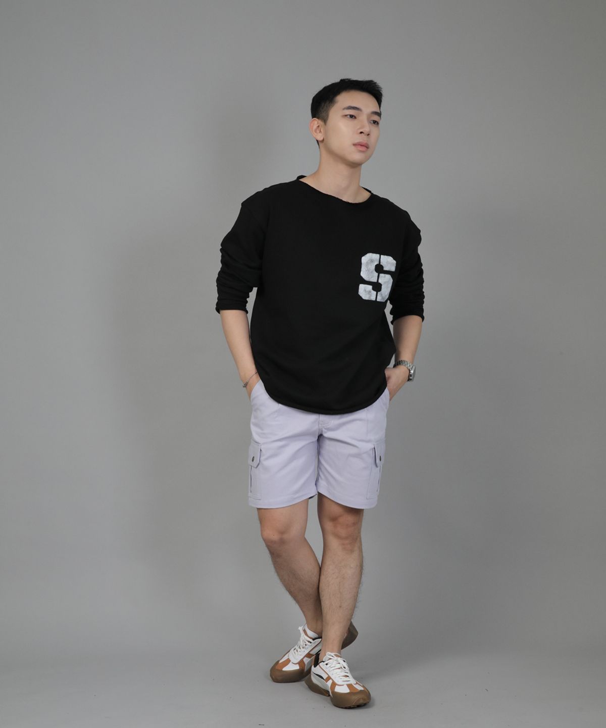 세인트크루(SAINTCREW) 레트로라인 카고쇼츠 RBC-340 퍼플