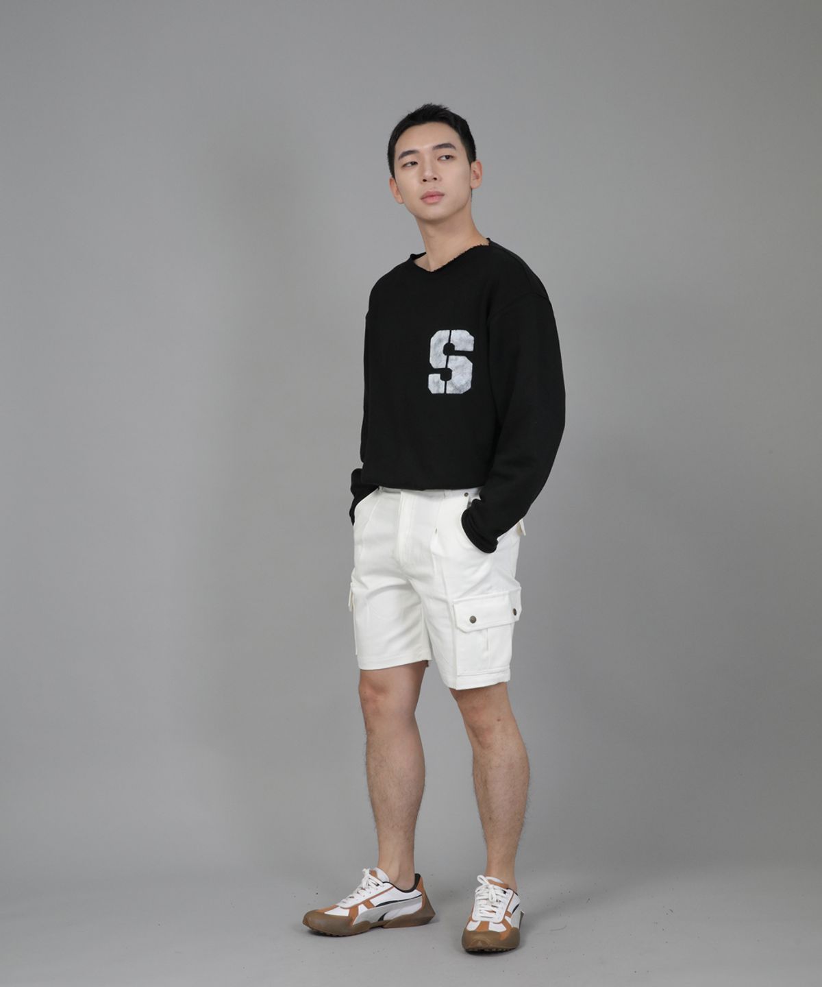 세인트크루(SAINTCREW) 레트로라인 카고쇼츠 RBC-340 화이트