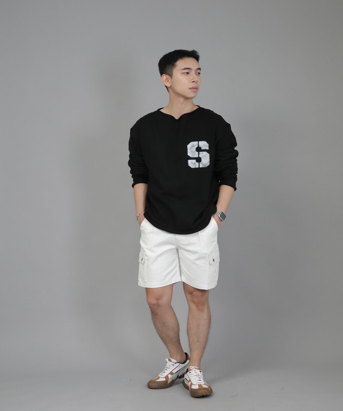 세인트크루(SAINTCREW) 레트로라인 카고쇼츠 RBC-340 화이트