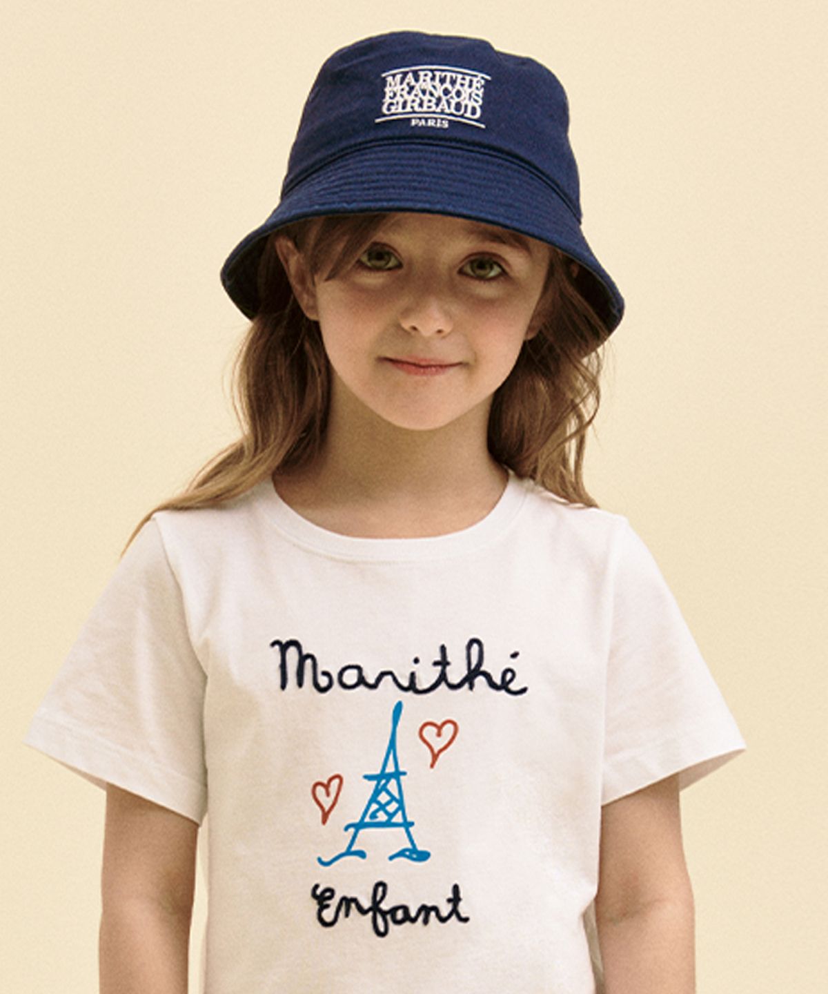 마리떼 키즈(MARITHÉ KIDS) ENFANT CLASSIC LOGO BUCKET HAT navy
