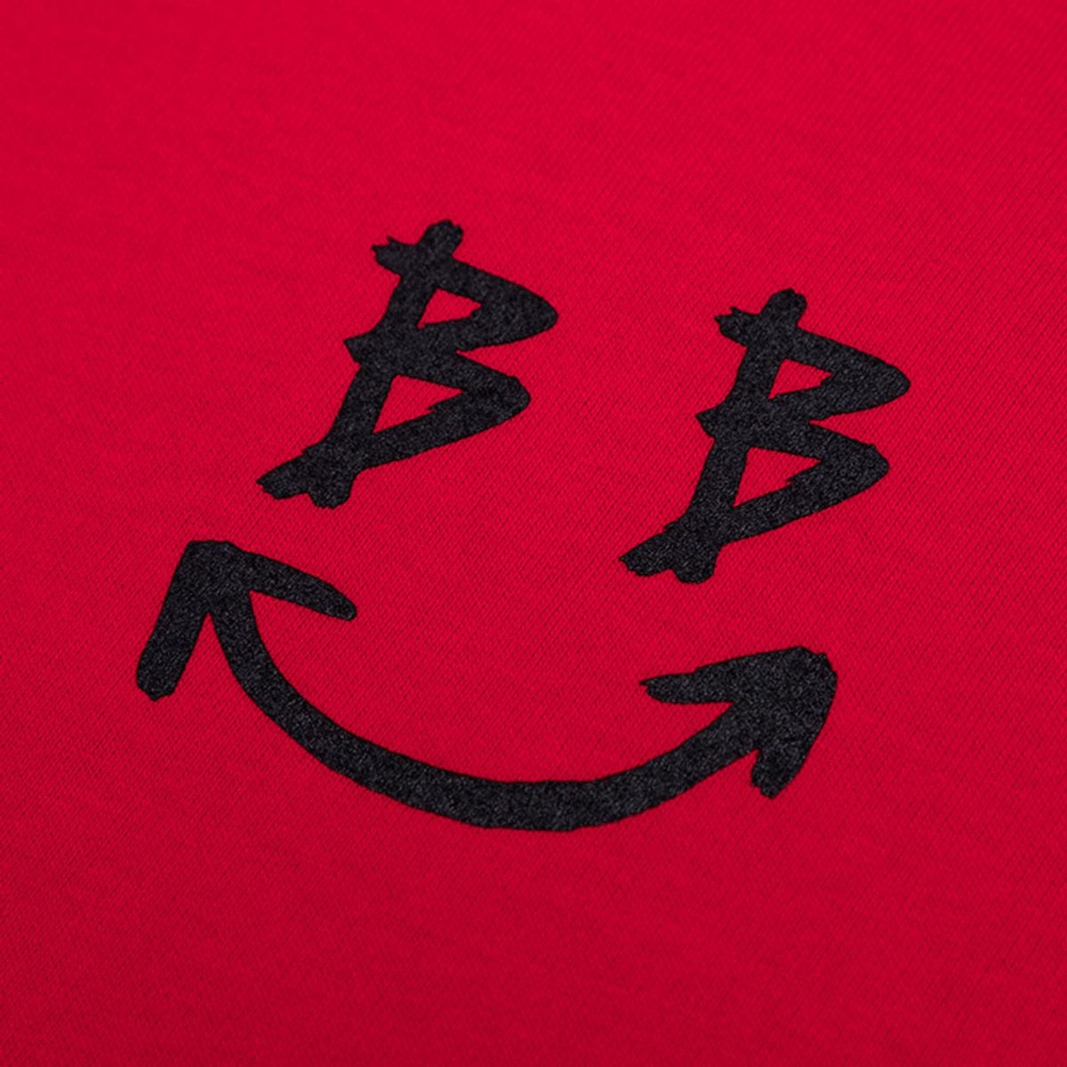 블랙블론드(BLACKBLOND) 비비디 클래식 스마일 로고 티셔츠 (레드)