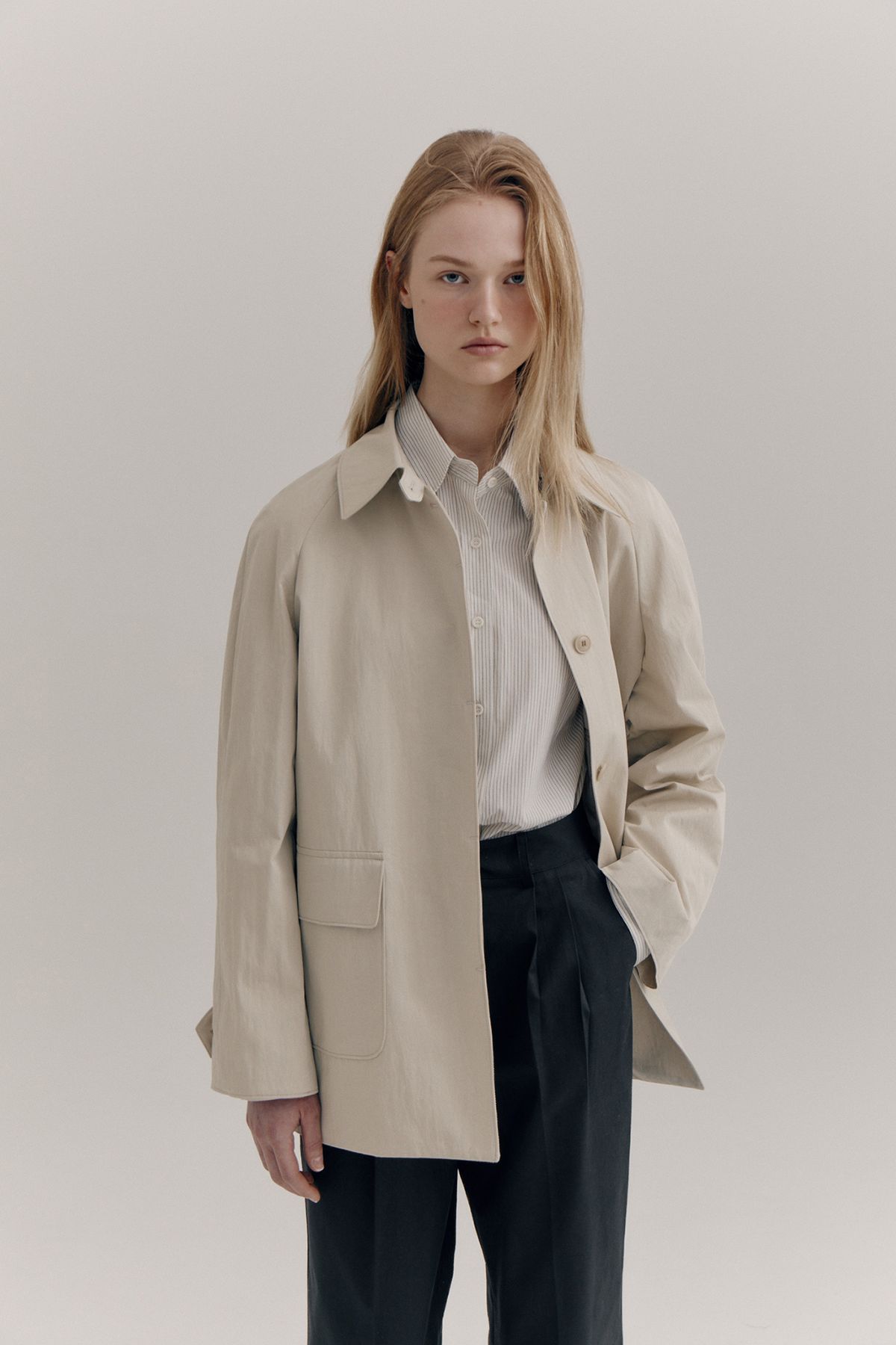 노우드(NOEUD) Volume half trech (beige)