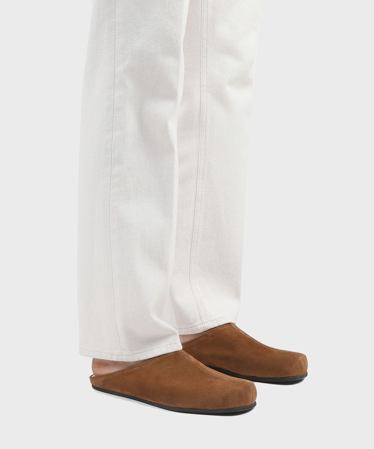 피렌체 아뜨리에(FIRENZE ATELIER) 플랫솔 스웨이드 유니섹스 블로퍼 7004-QS [MID BROWN]