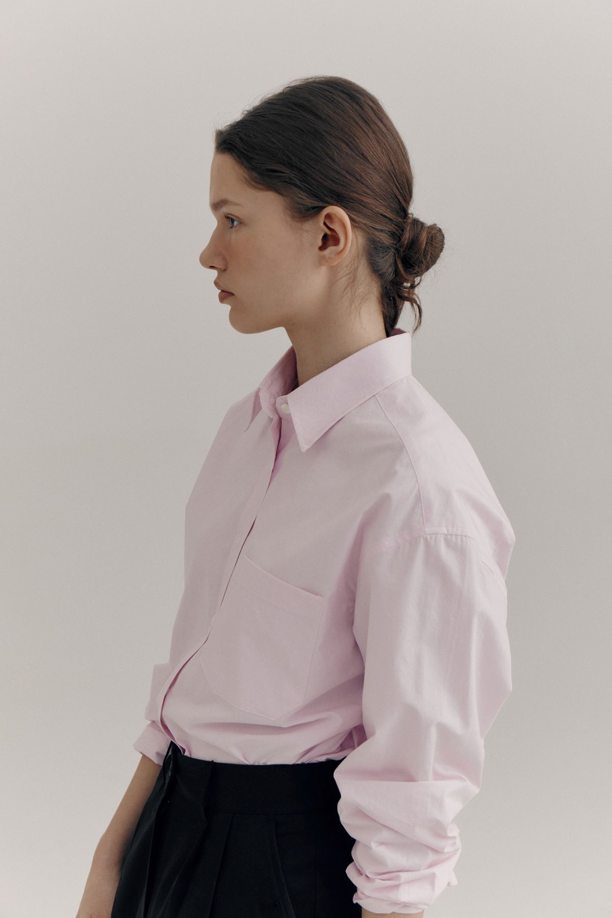 노우드(NOEUD) Basic cotton shirt (pink)