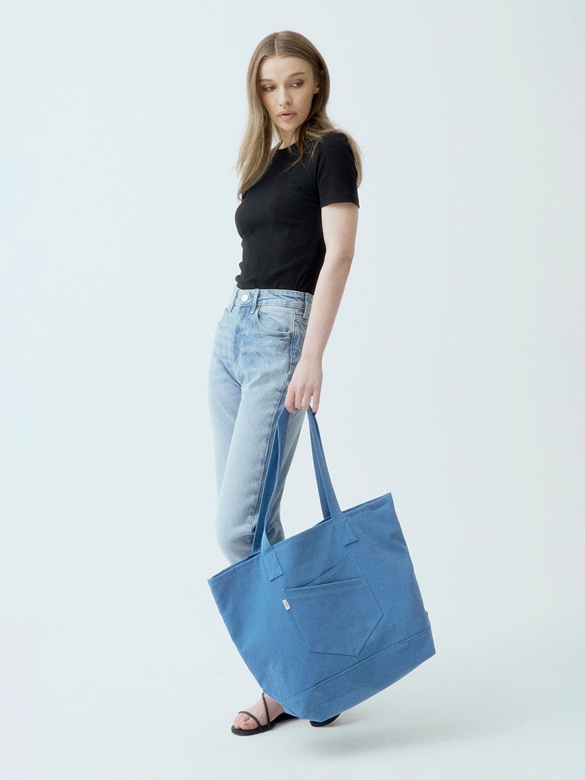엘더블유엘(LWL) CANDY CRUSH DENIM TOTE h BLUE (캔디크러시 데님 토트 h 블루)