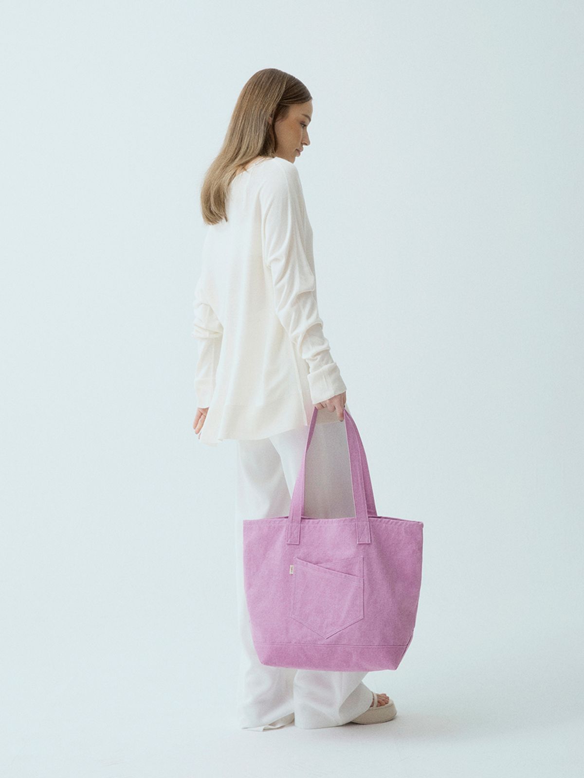엘더블유엘(LWL) CANDY CRUSH DENIM TOTE h PURPLE (캔디크러시 데님 토트 h 퍼플)