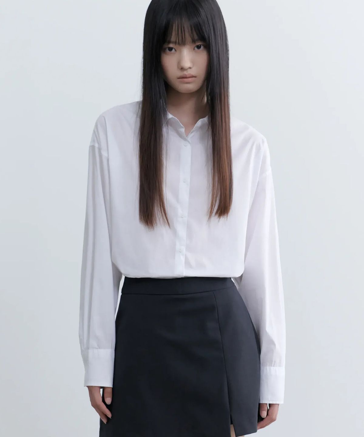 무신사 스탠다드 우먼(MUSINSA STANDARD WOMAN) 우먼즈 코튼 나일론 오버사이즈 셔츠 [화이트]