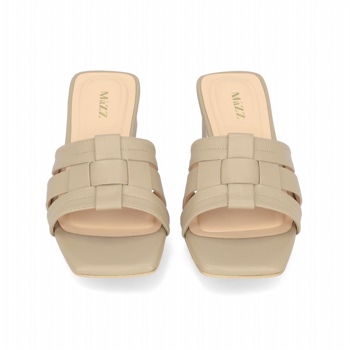 엘칸토(ELCANTO) 마쯔 여성 격자 꼬임 뮬 3cm LCWW23M326