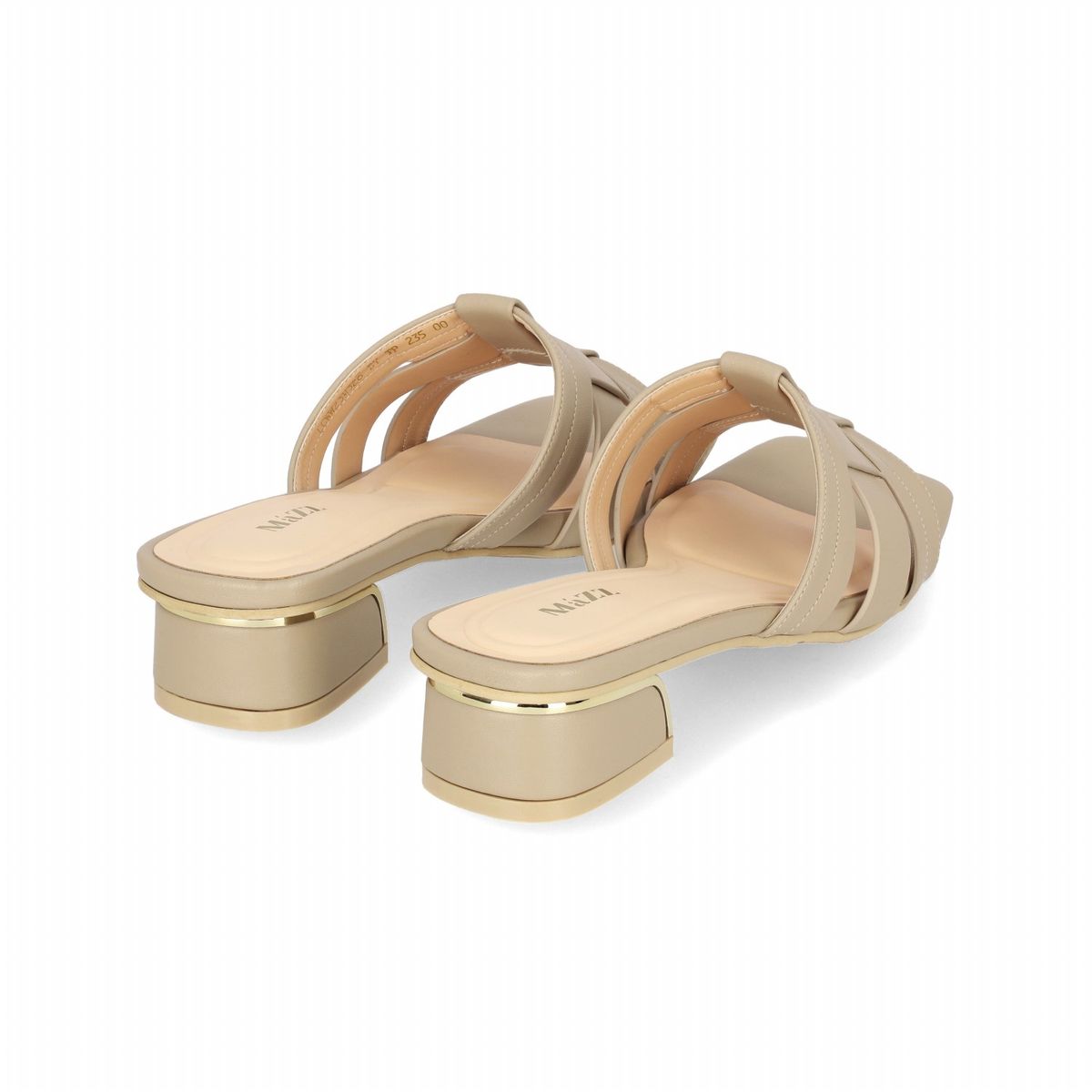 엘칸토(ELCANTO) 마쯔 여성 격자 꼬임 뮬 3cm LCWW23M326