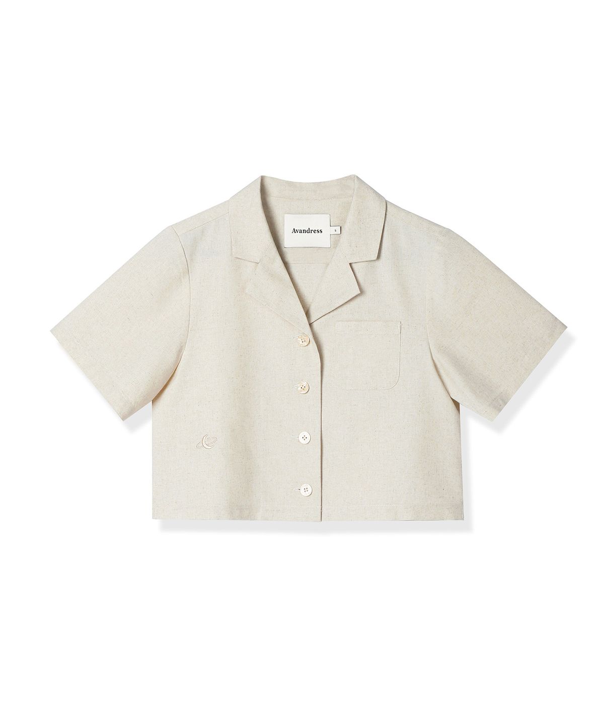어반드레스(AVANDRESS) French Linen Like Slim Crop shirt - 4COL