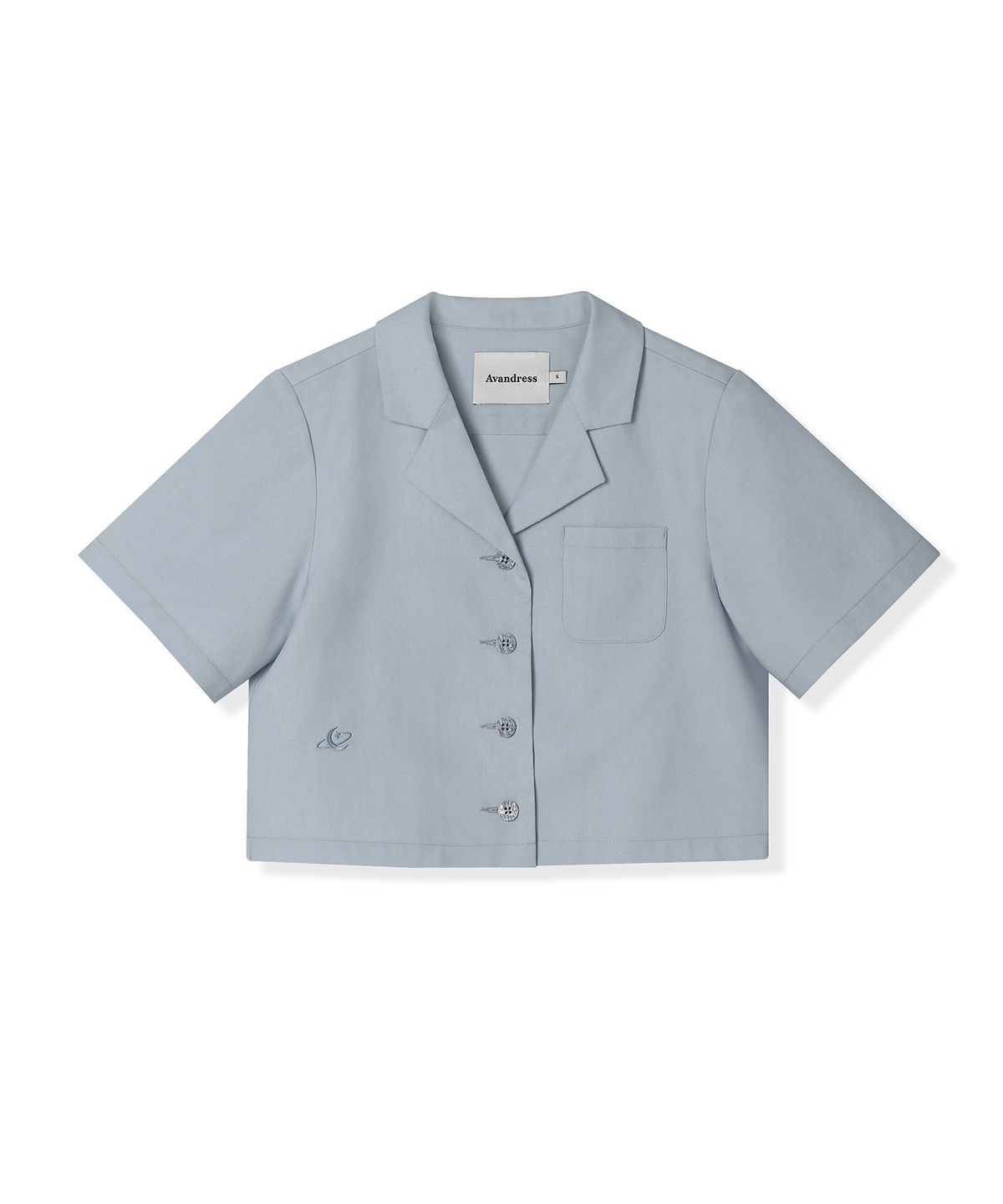 어반드레스(AVANDRESS) French Linen Like Slim Crop shirt - 4COL