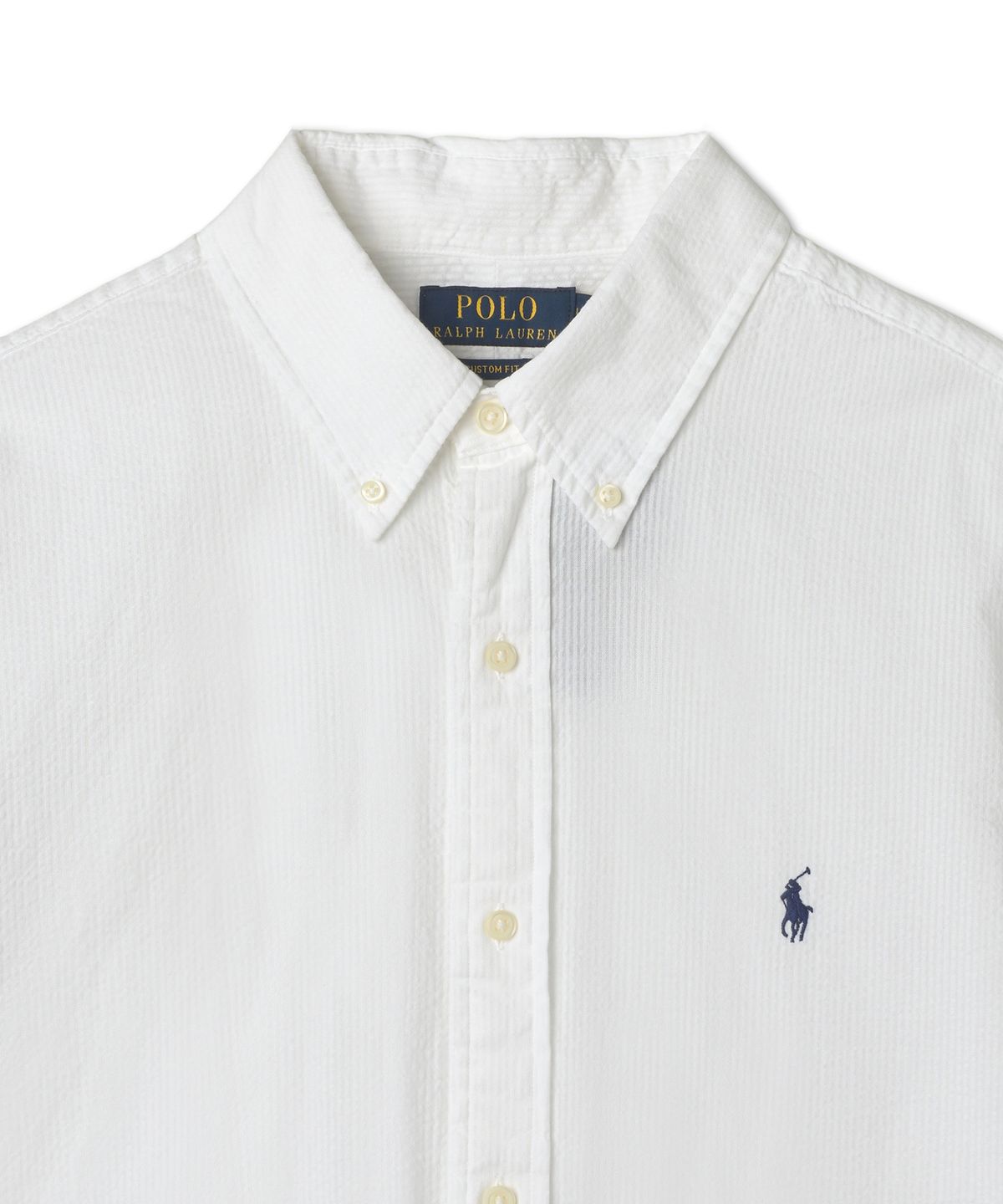 폴로 랄프 로렌(POLO RALPH LAUREN) 숏슬리브 시어서커 셔츠 - 화이트