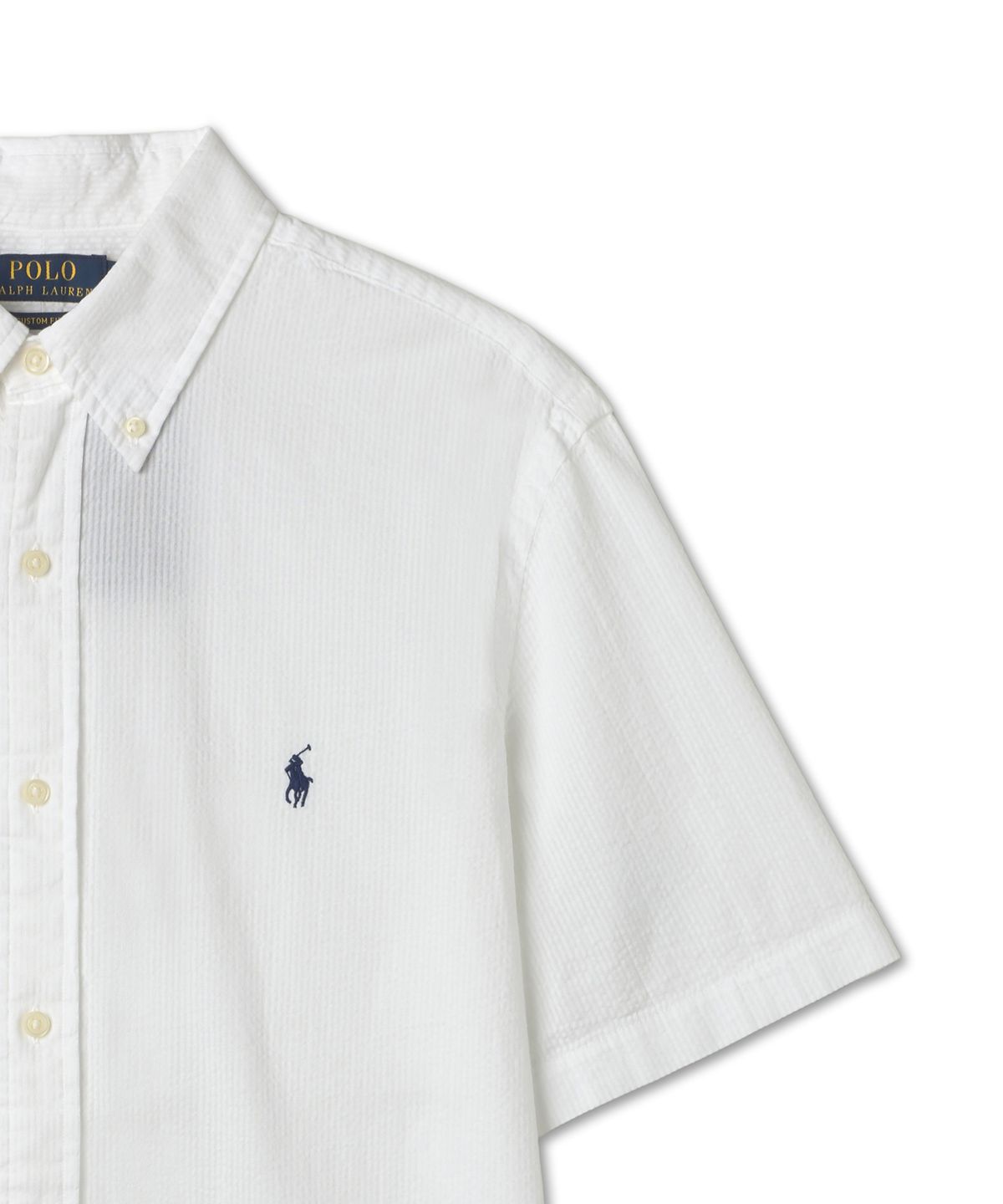 폴로 랄프 로렌(POLO RALPH LAUREN) 숏슬리브 시어서커 셔츠 - 화이트