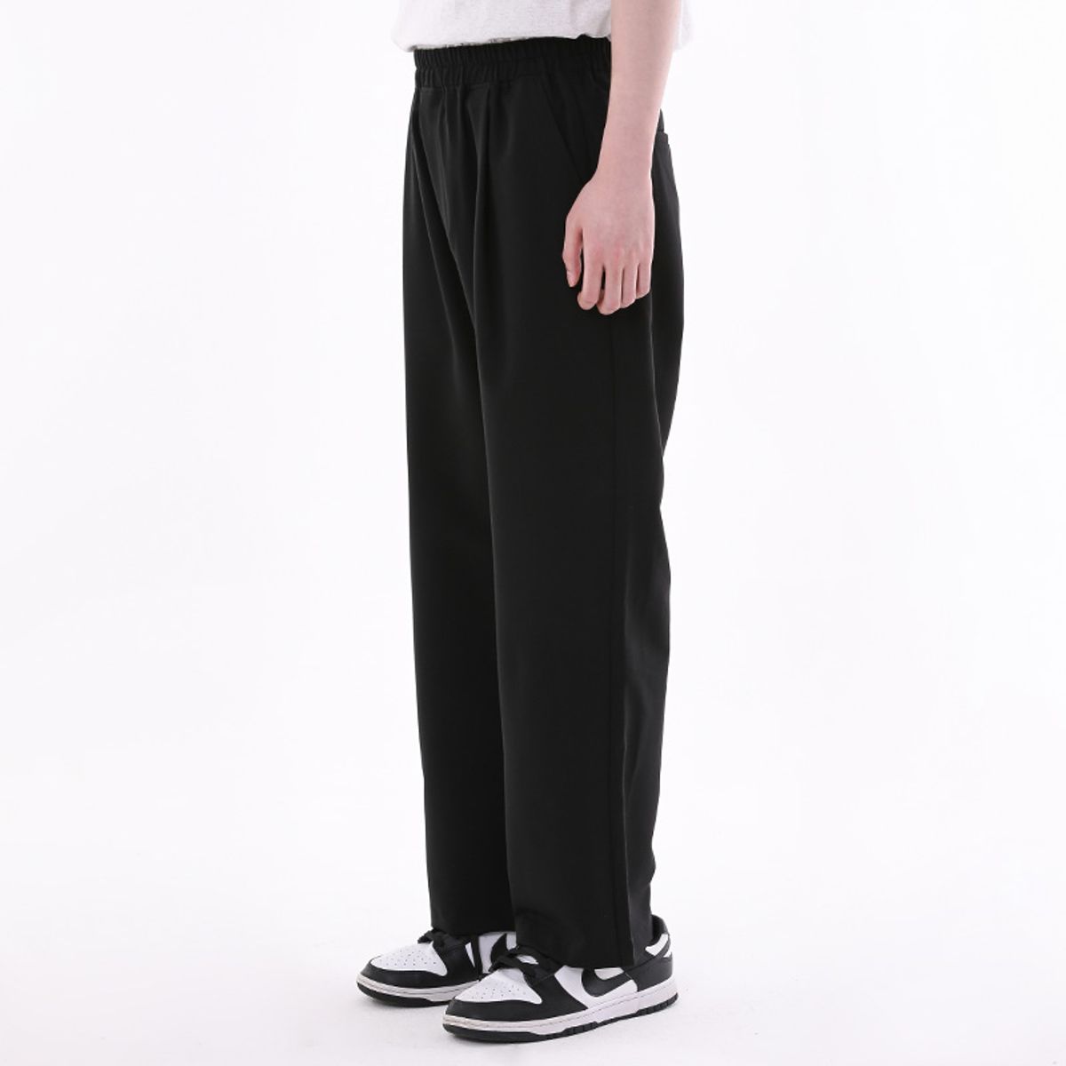 쿨트(KULTE) WIDE BANDING SLACKS 블랙