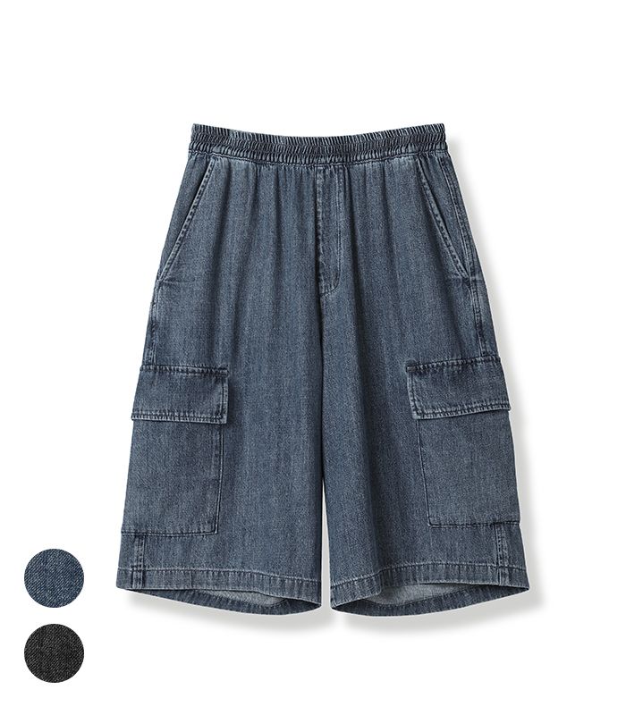 MUSINSA公式 | AVANDRESS アイスデニムカーゴショートパンツ - 2COL