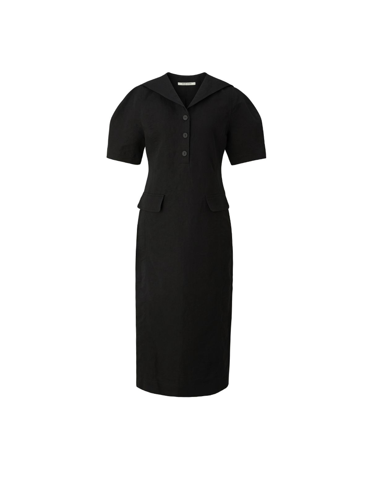 비뮤즈맨션(BEMUSE MANSION) Linen sailor collar dress - Black