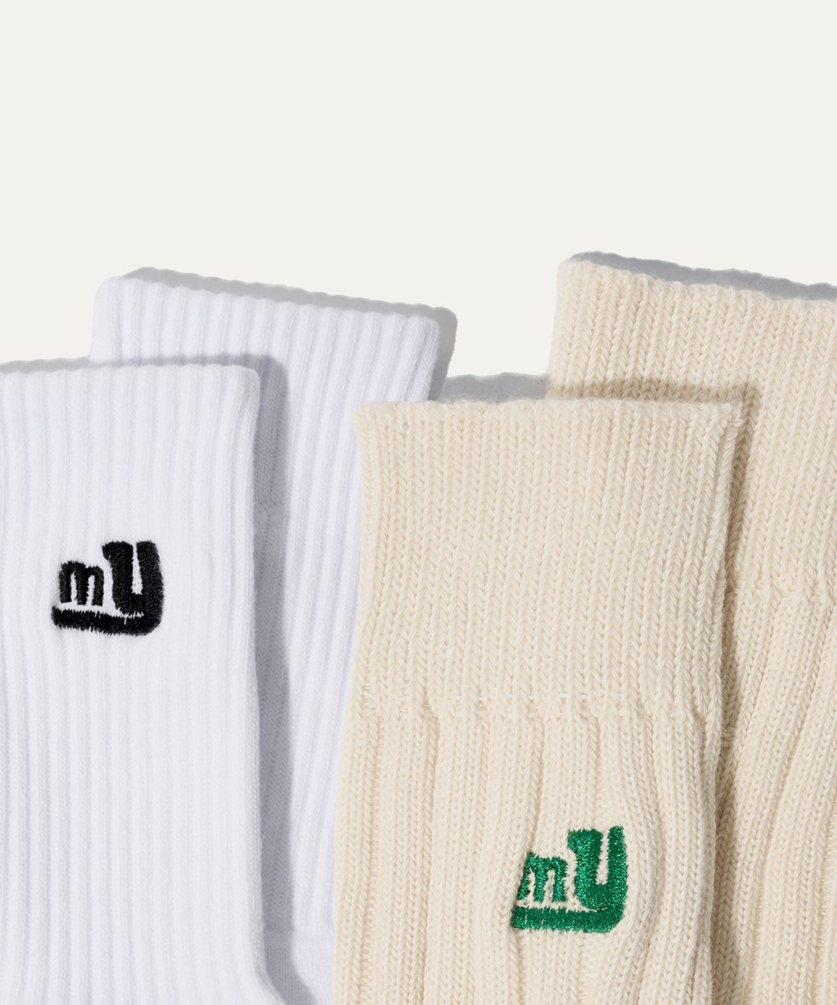 마욜(MAYOL) MY 로고 자수 삭스 2-PACK