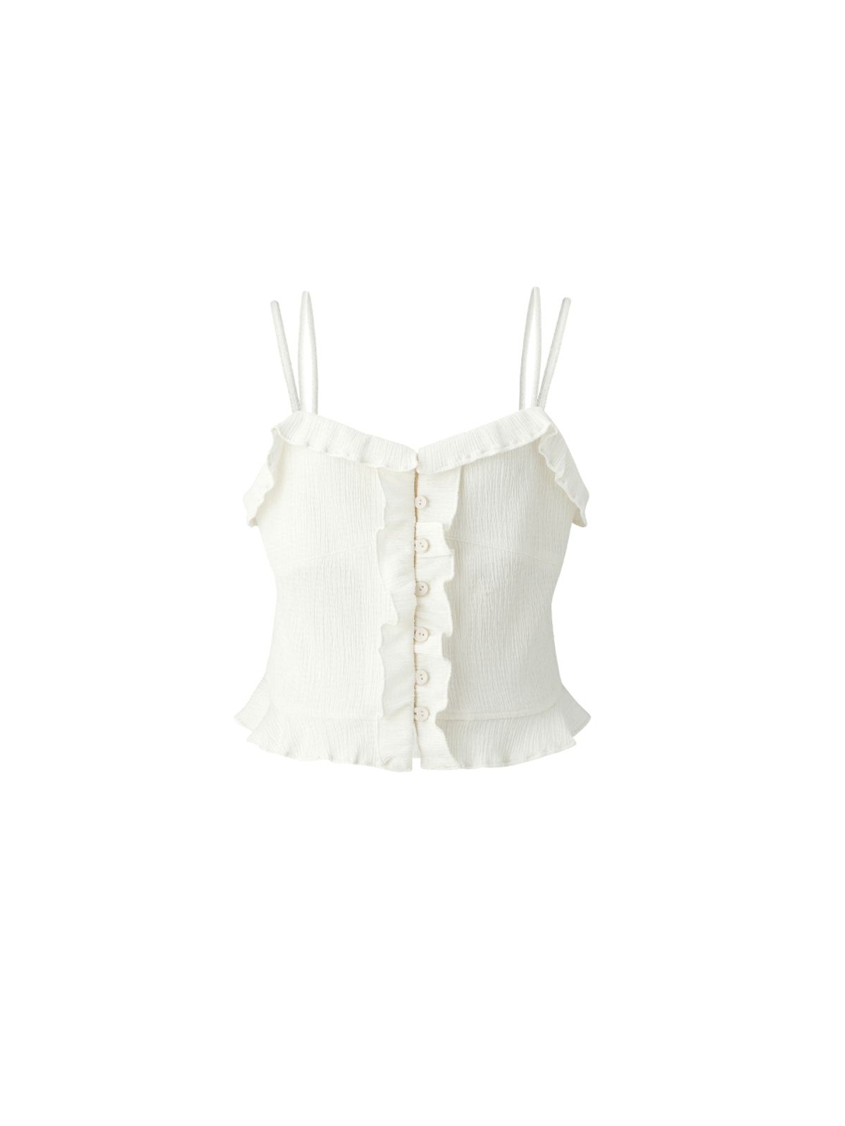 비뮤즈맨션(BEMUSE MANSION) Crinkle hul bustier - Cream
