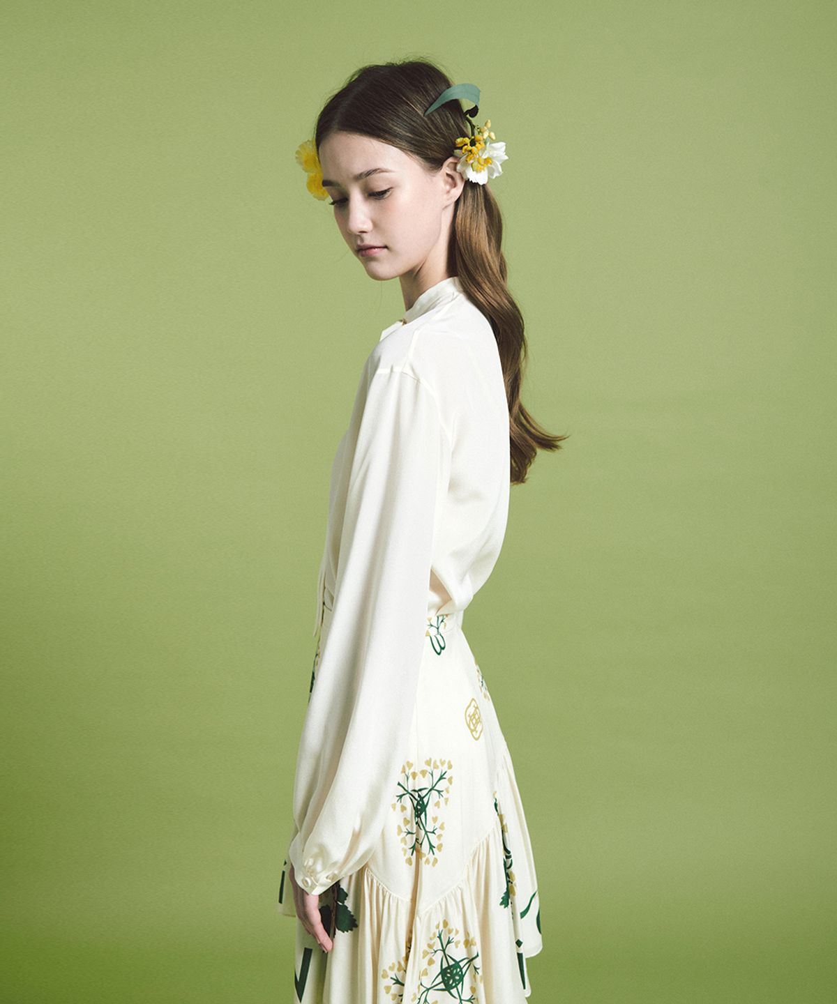 아이스가든에이오공팔(ICE GARDEN A.508) Puff Sleeve Bow Tie Blouse