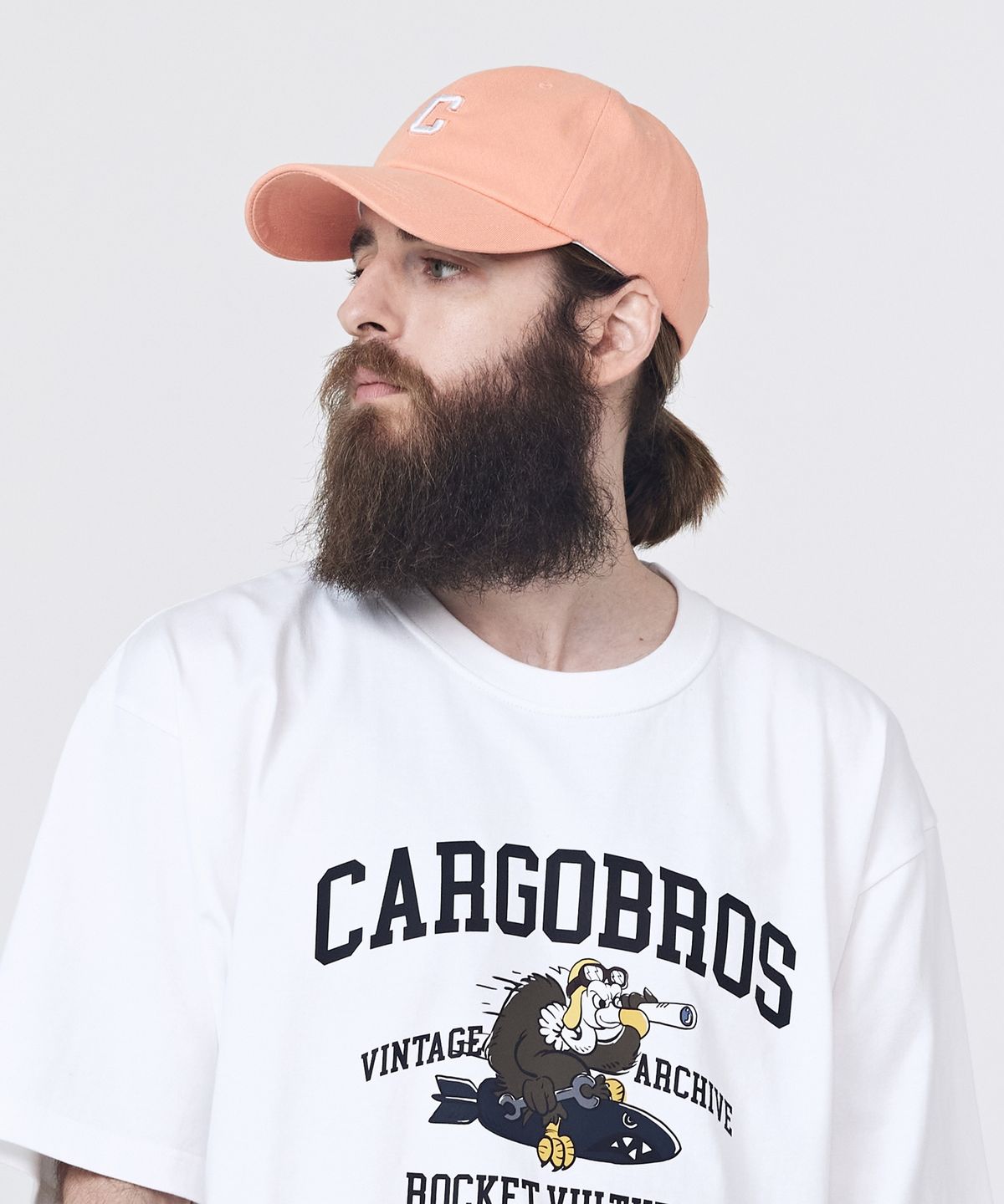 카고브로스(CARGOBROS) CB 스몰 로고 볼캡 (오렌지)