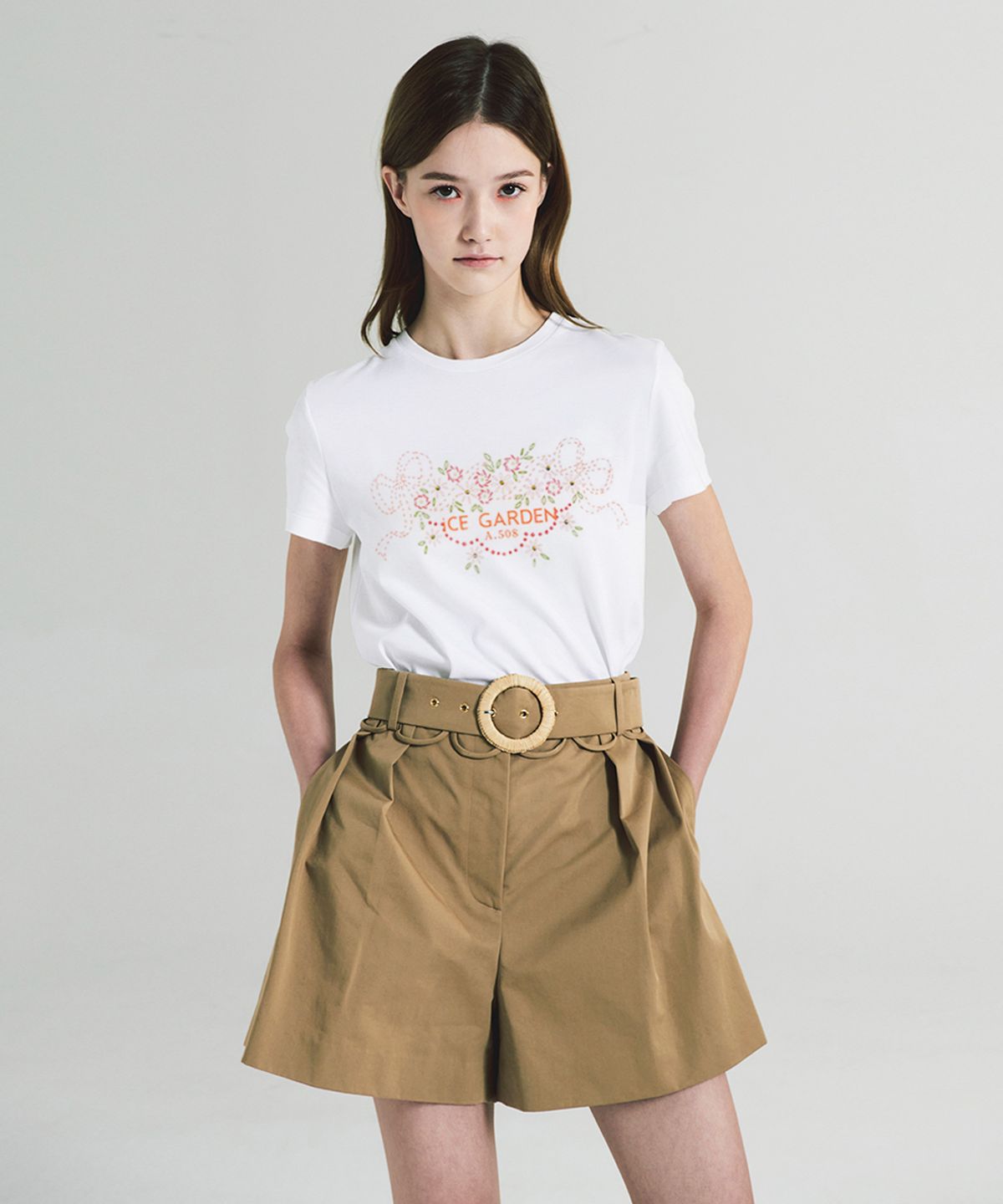 아이스가든에이오공팔(ICE GARDEN A.508) Floral Graphic T-shirt (Tequila Sunrise)