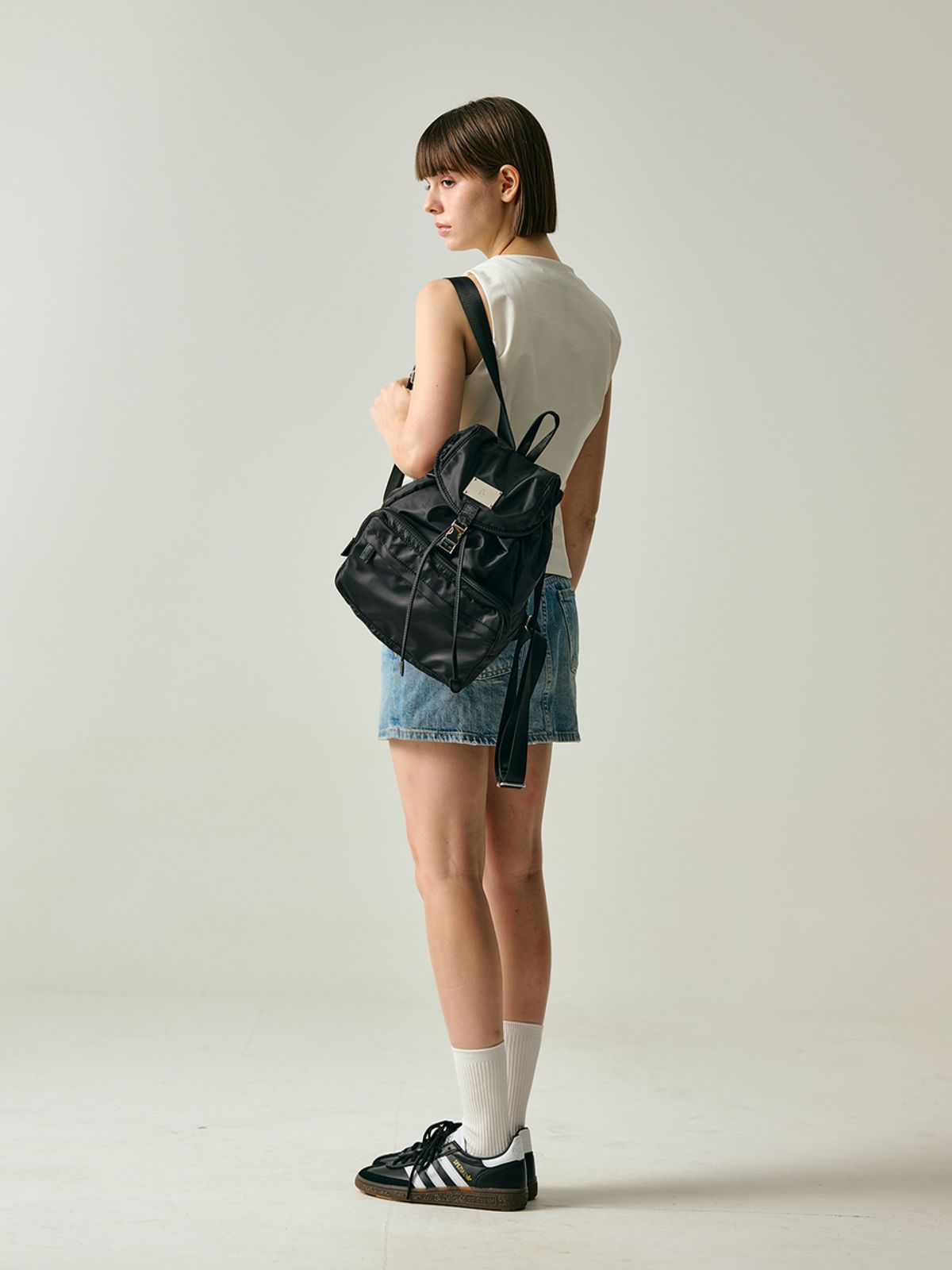샐볼(SALBOL) SYMBOL NYLON SMALL BACKPACK