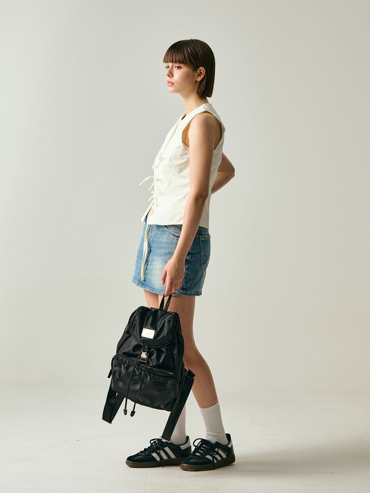 샐볼(SALBOL) SYMBOL NYLON SMALL BACKPACK